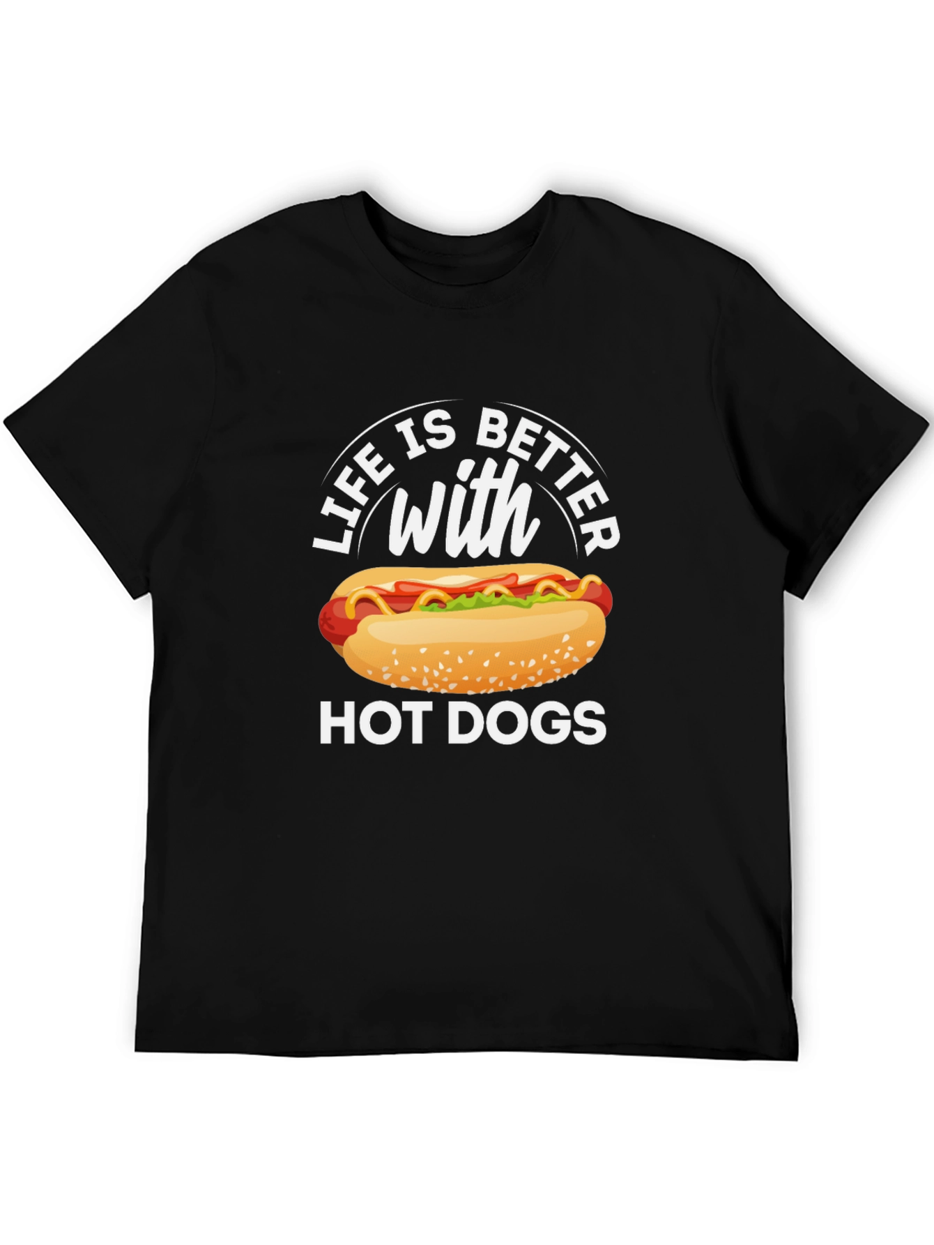 Life Is Better With Hot Dogs Graphic Tee