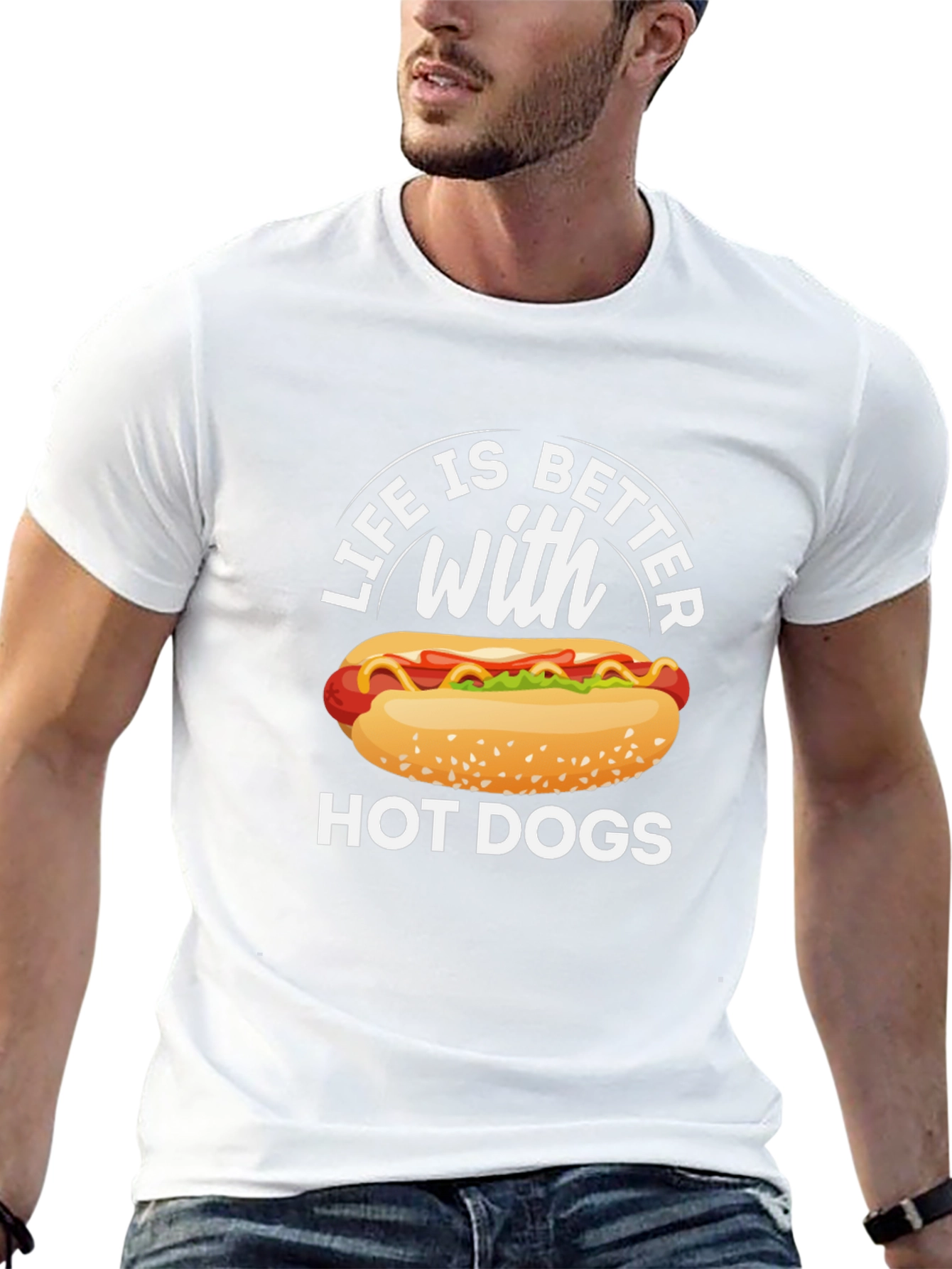 Life Is Better With Hot Dogs Graphic Tee