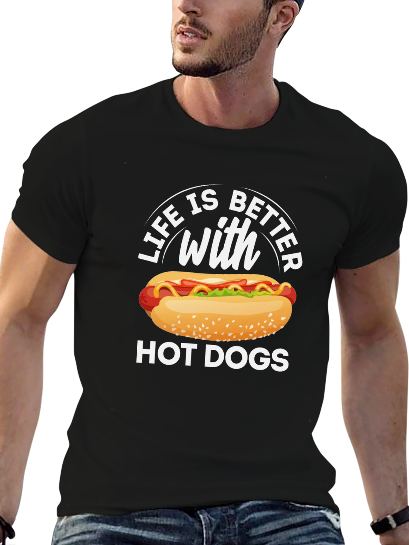 Life Is Better With Hot Dogs Graphic Tee