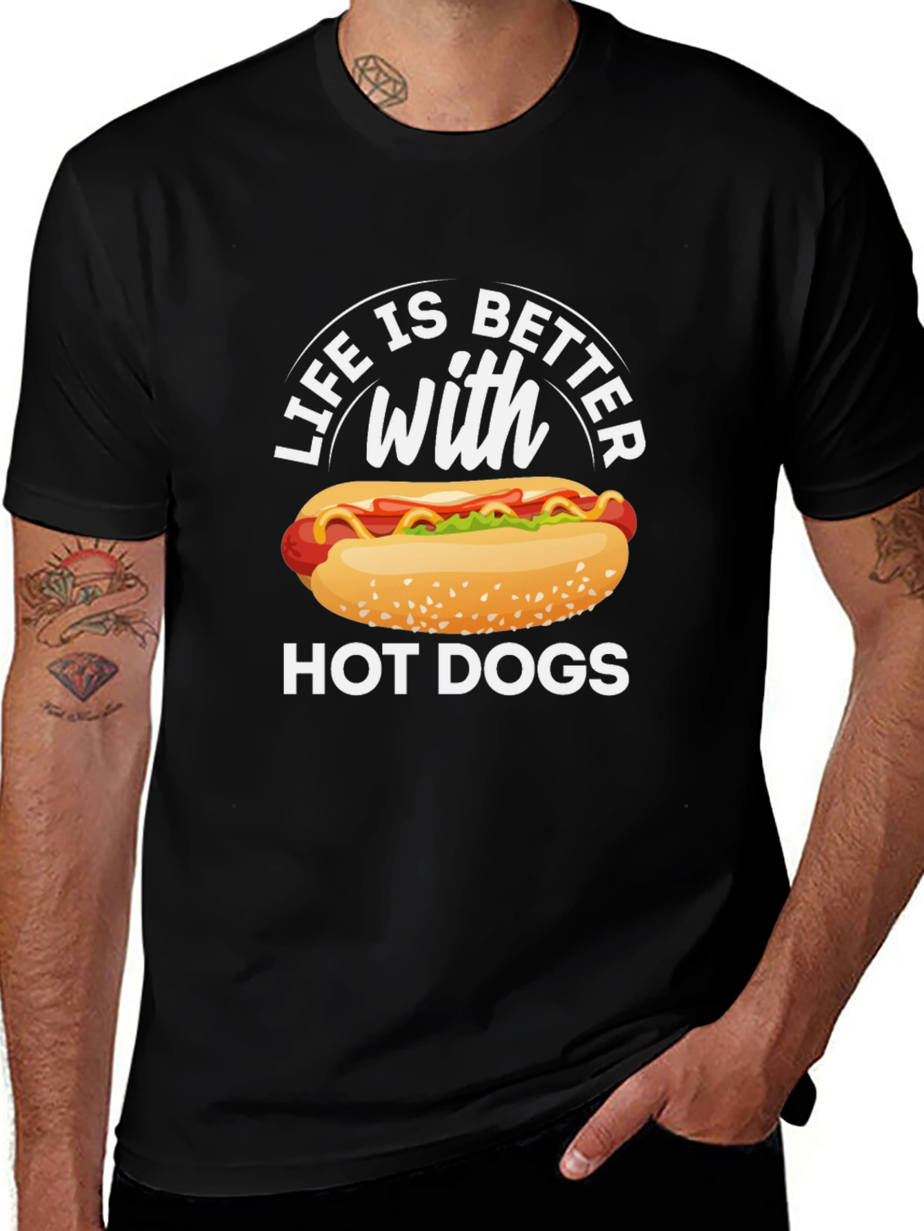 Life Is Better With Hot Dogs Graphic Tee