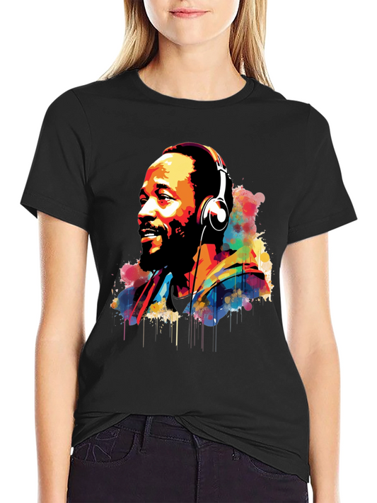 Marvin Gaye Graphic Tee - Watercolor Portrait