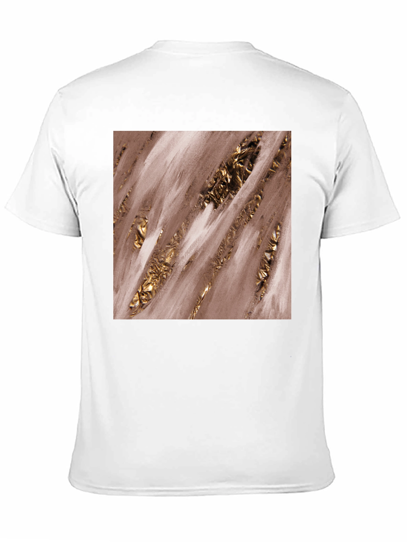 Abstract Gold Streaks Graphic Tee