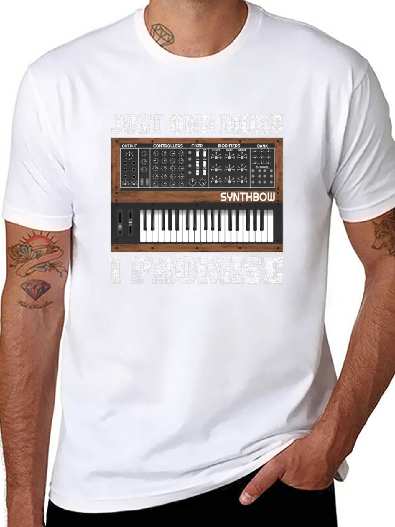 Just One More Synthbow Black T-Shirt
