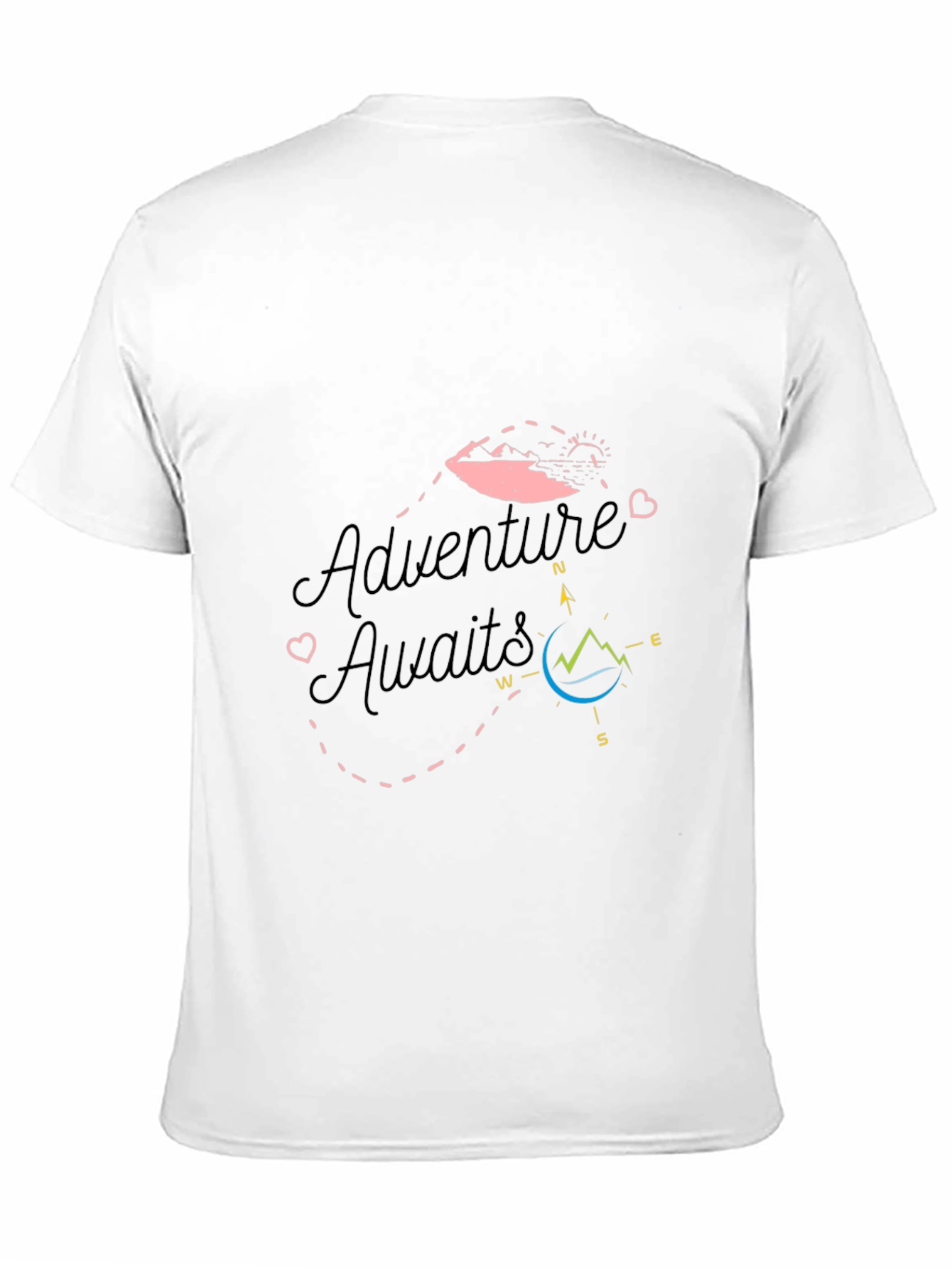 Adventure Awaits Black Graphic T-Shirt
