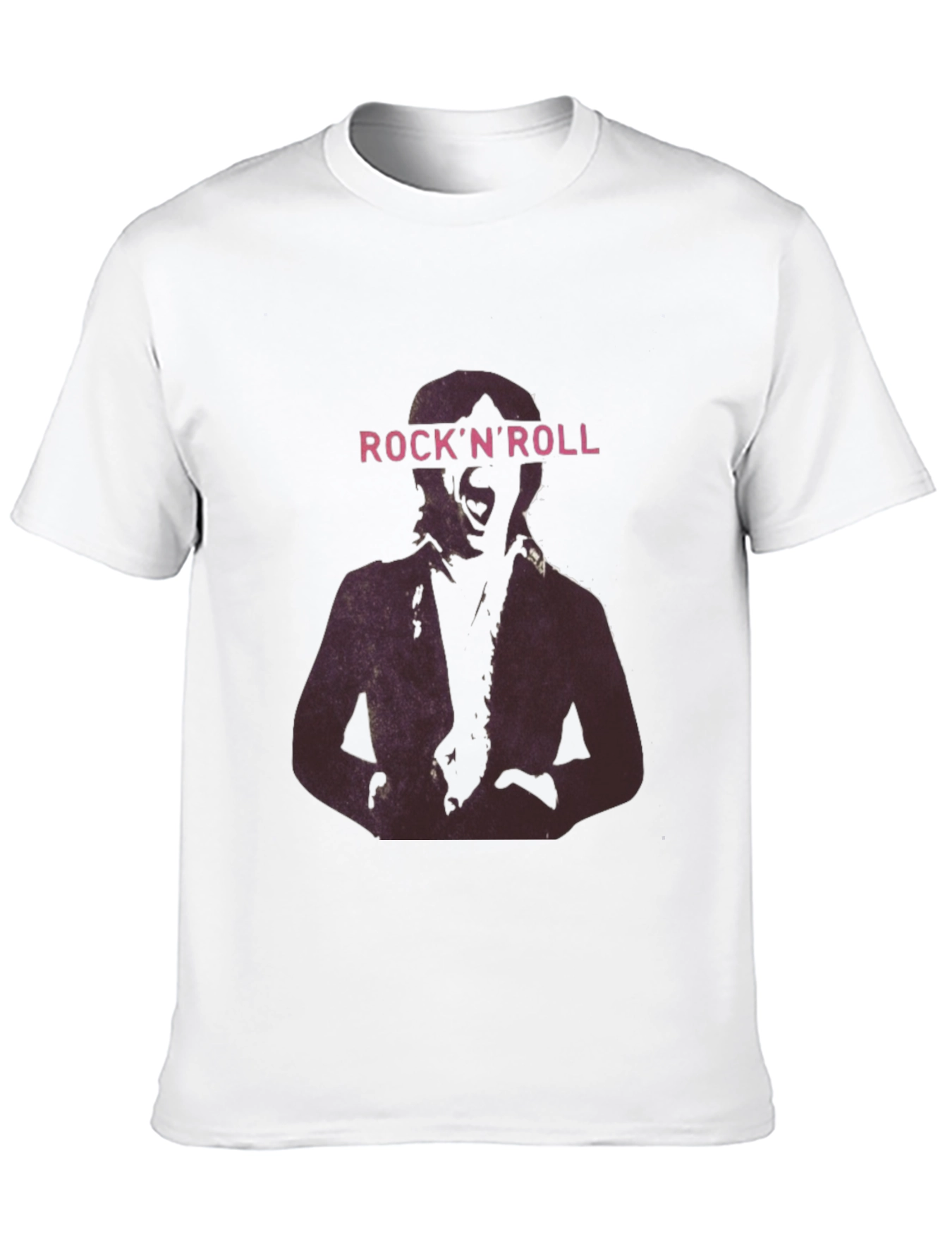 Rock N Roll Graphic Print Black T-Shirt