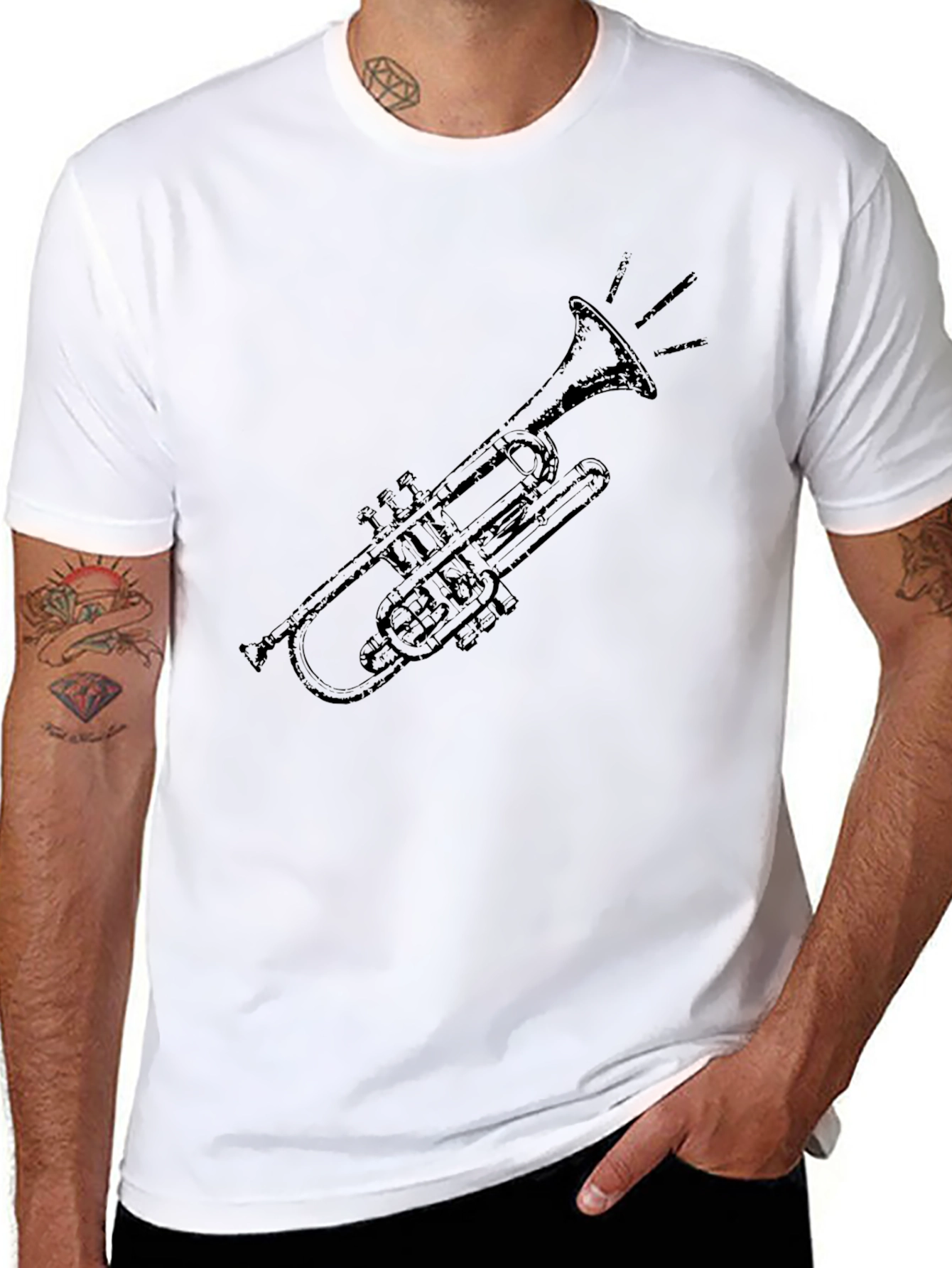 Trumpet Graphic Tee - Classic Black T-Shirt