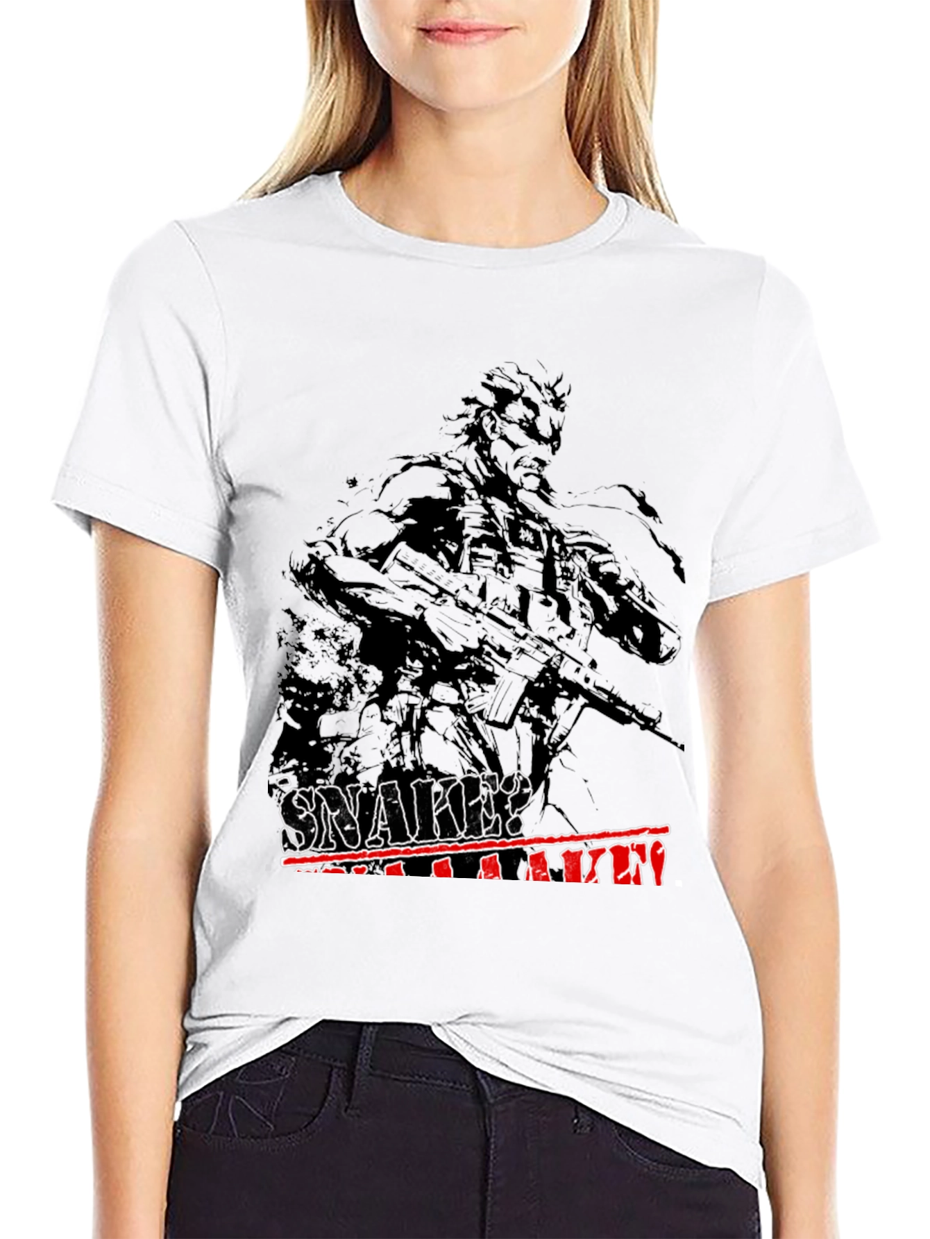 Metal Gear Solid Snake? T-Shirt - Premium Black Tee