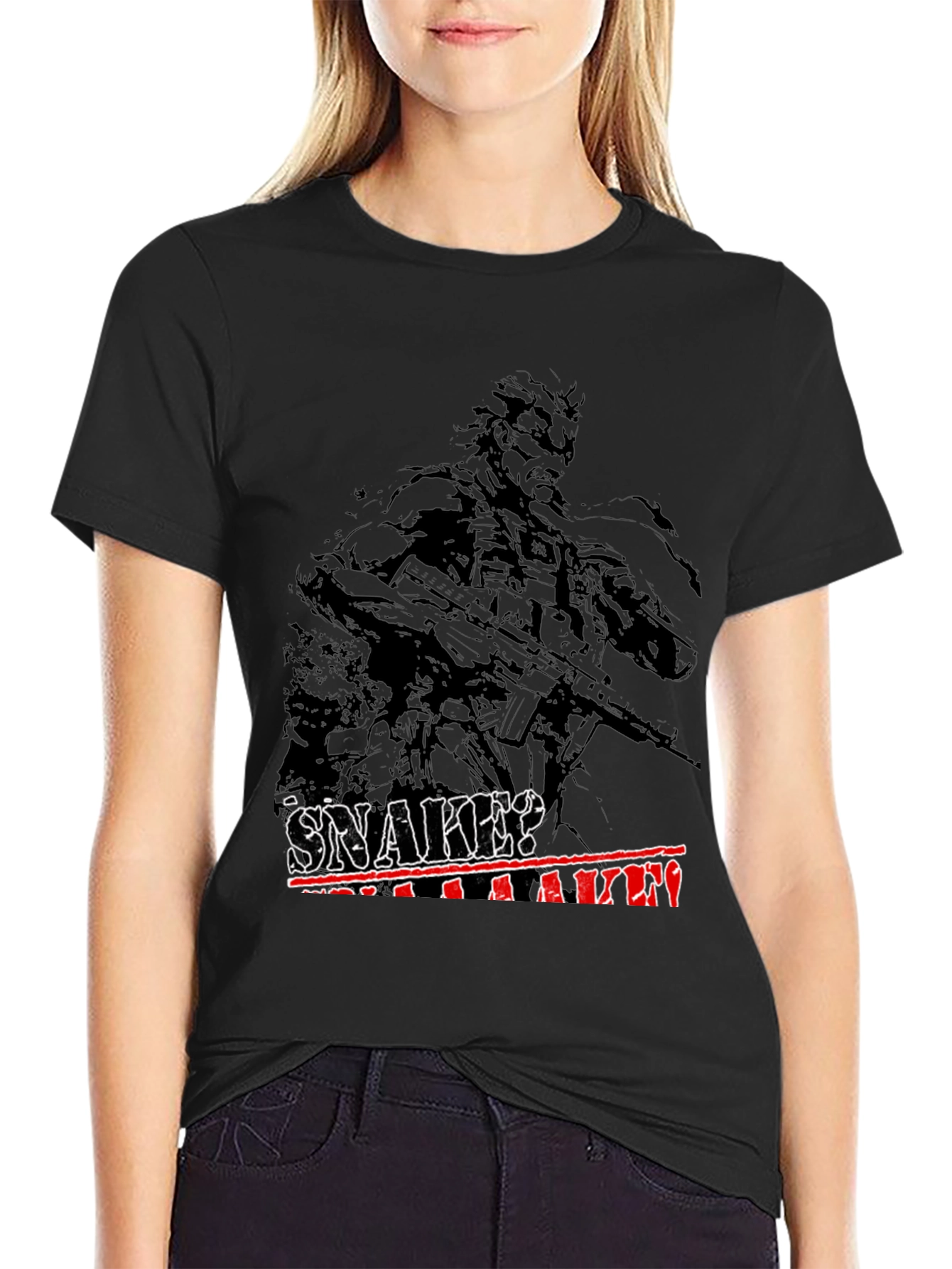 Metal Gear Solid Snake? T-Shirt - Premium Black Tee