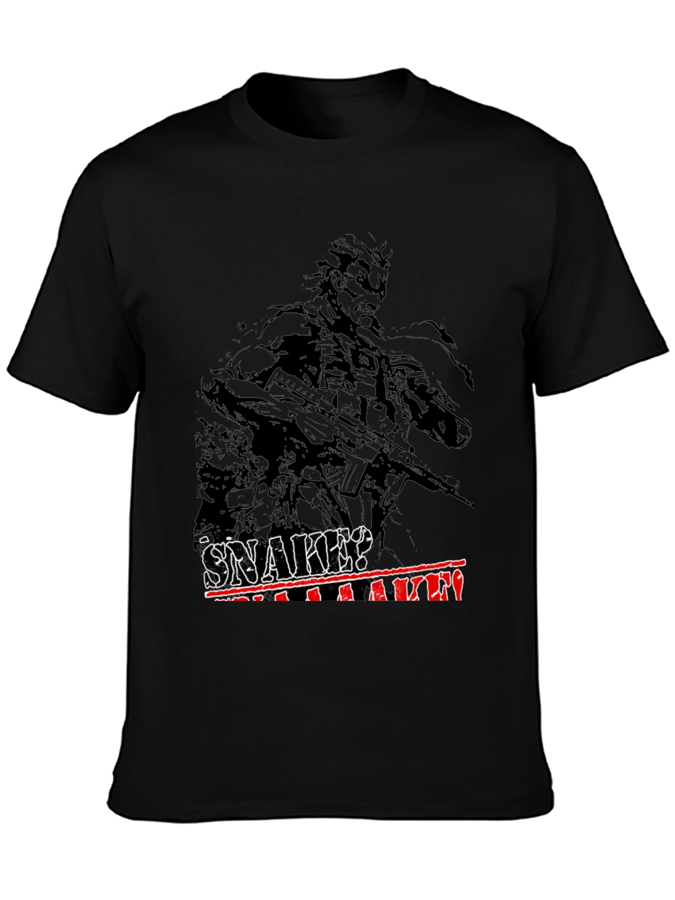 Metal Gear Solid Snake? T-Shirt - Premium Black Tee