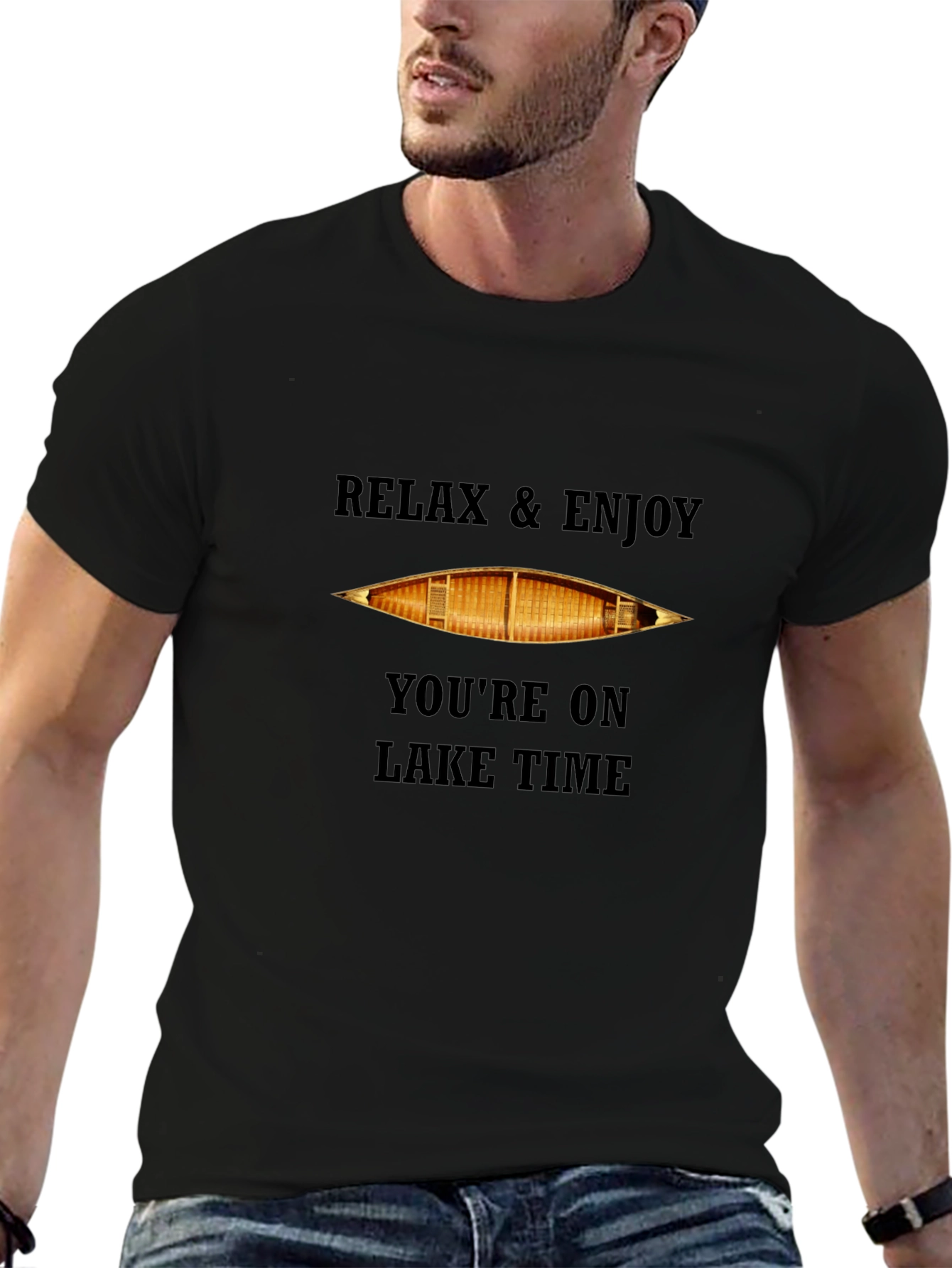 Relax & Enjoy Lake Time Canoe Graphic Tee