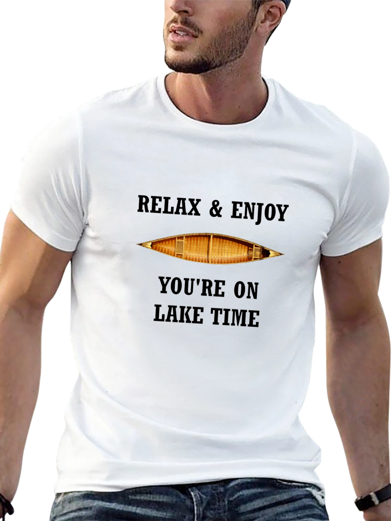 Relax & Enjoy Lake Time Canoe Graphic Tee
