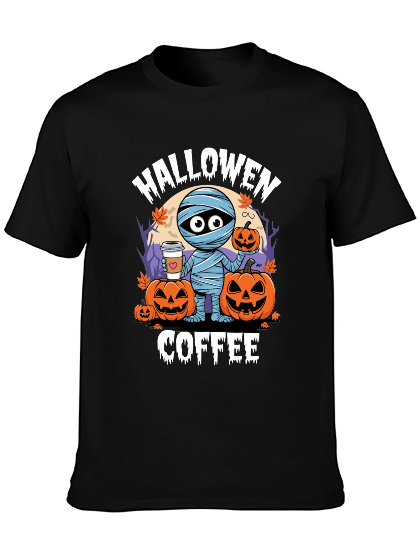 Halloween Coffee Mummy T-Shirt