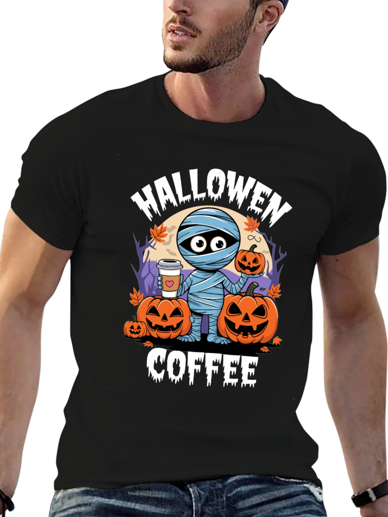 Halloween Coffee Mummy T-Shirt