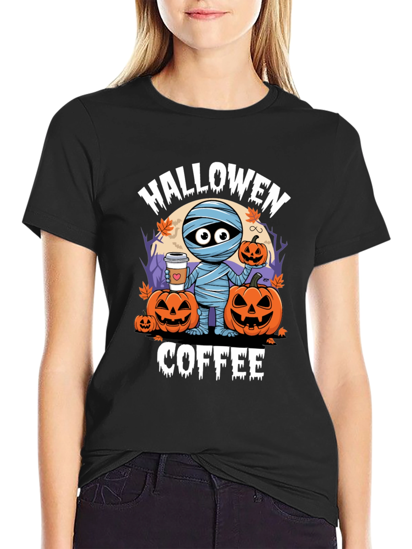 Halloween Coffee Mummy T-Shirt