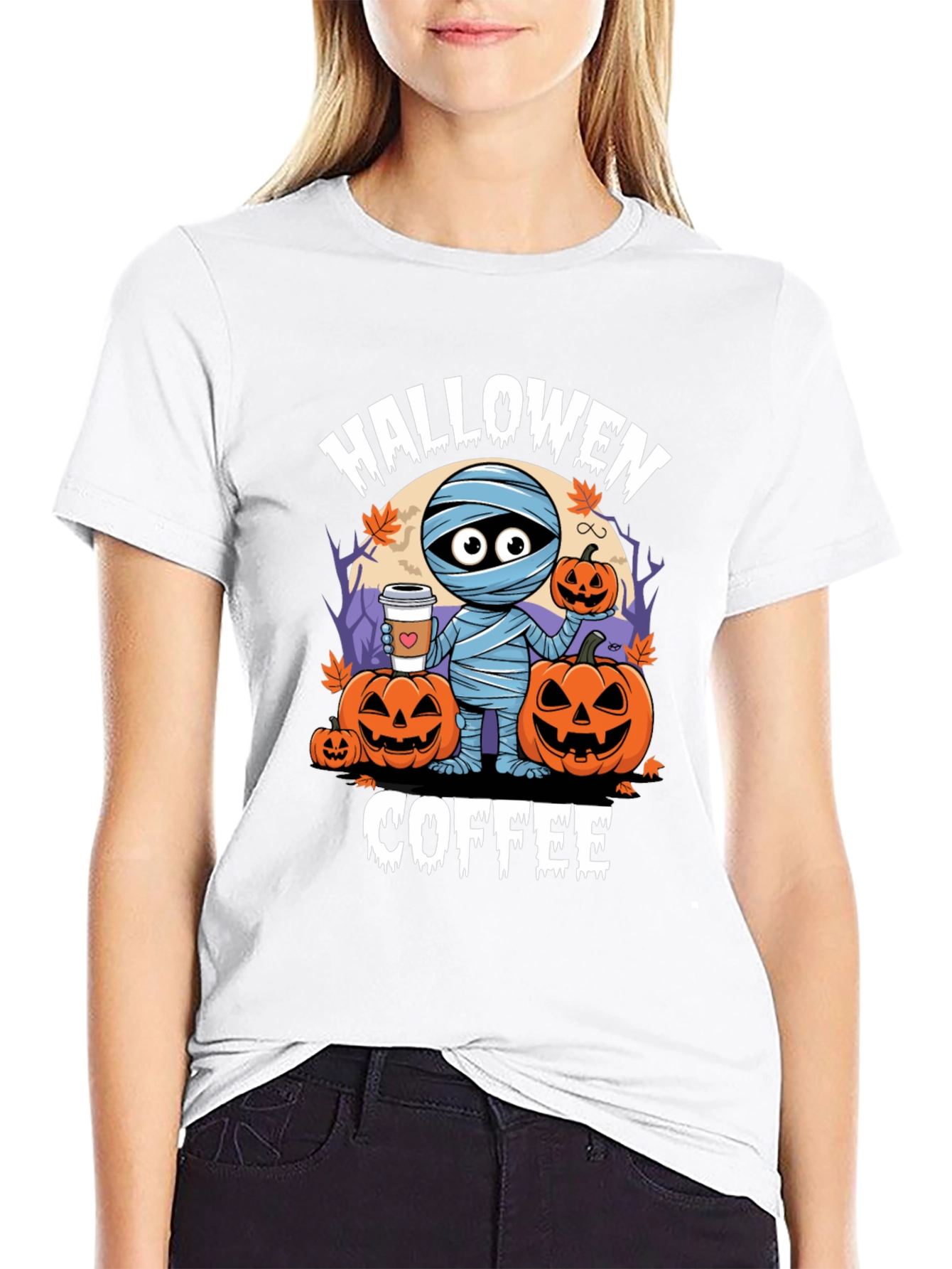 Halloween Coffee Mummy T-Shirt