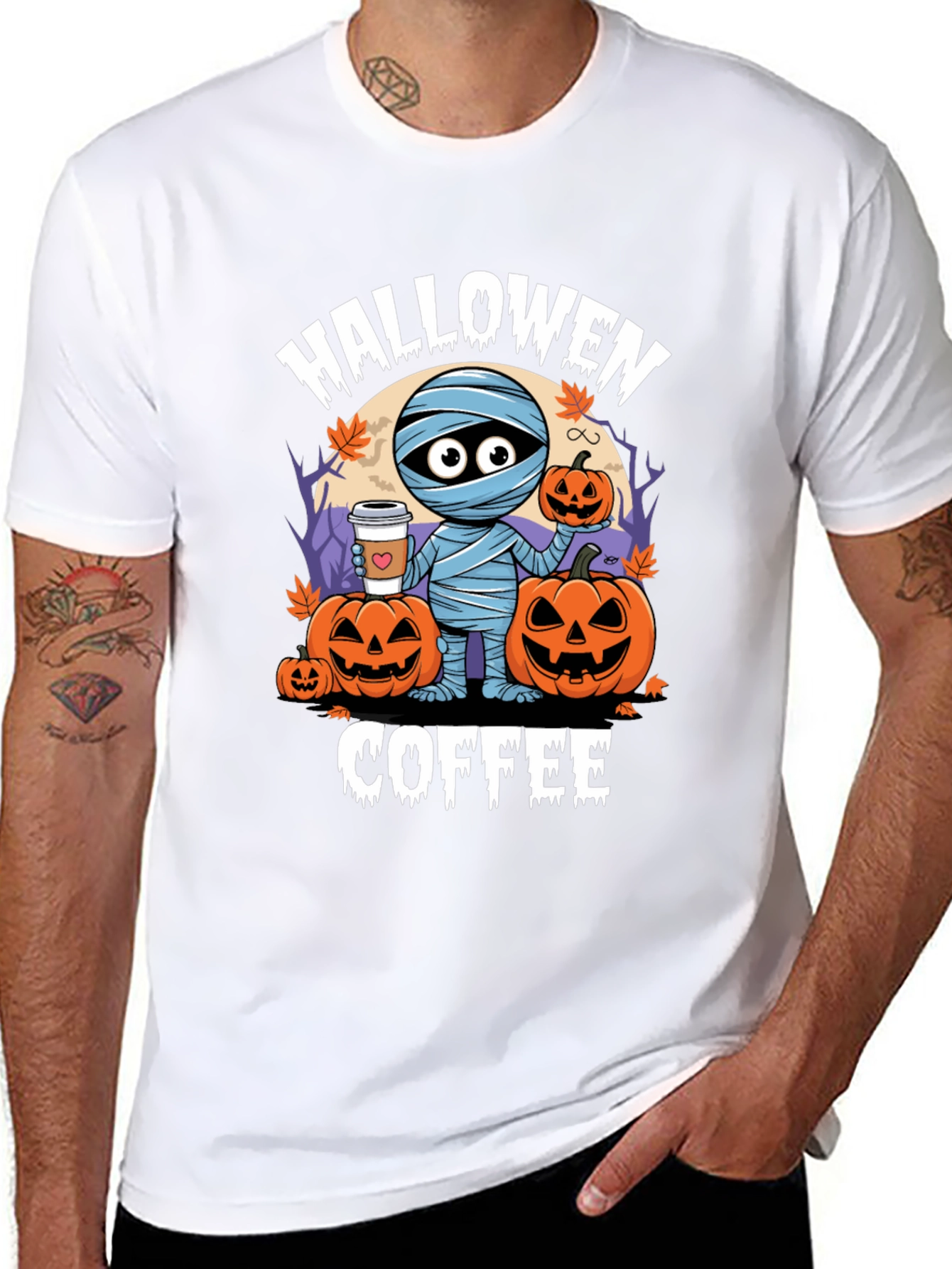 Halloween Coffee Mummy T-Shirt