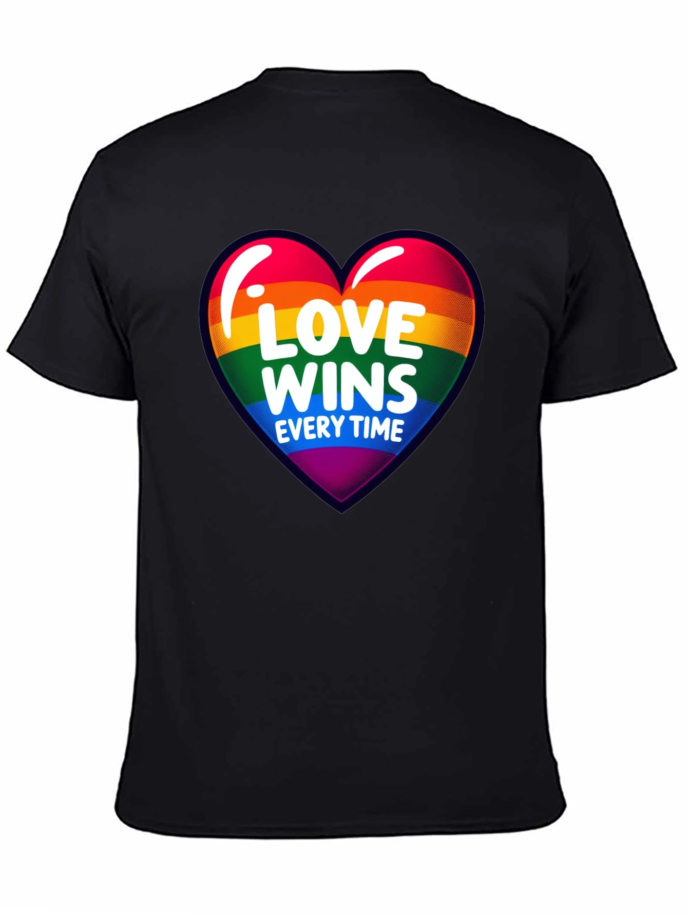 Love Wins Every Time Rainbow Heart T-Shirt
