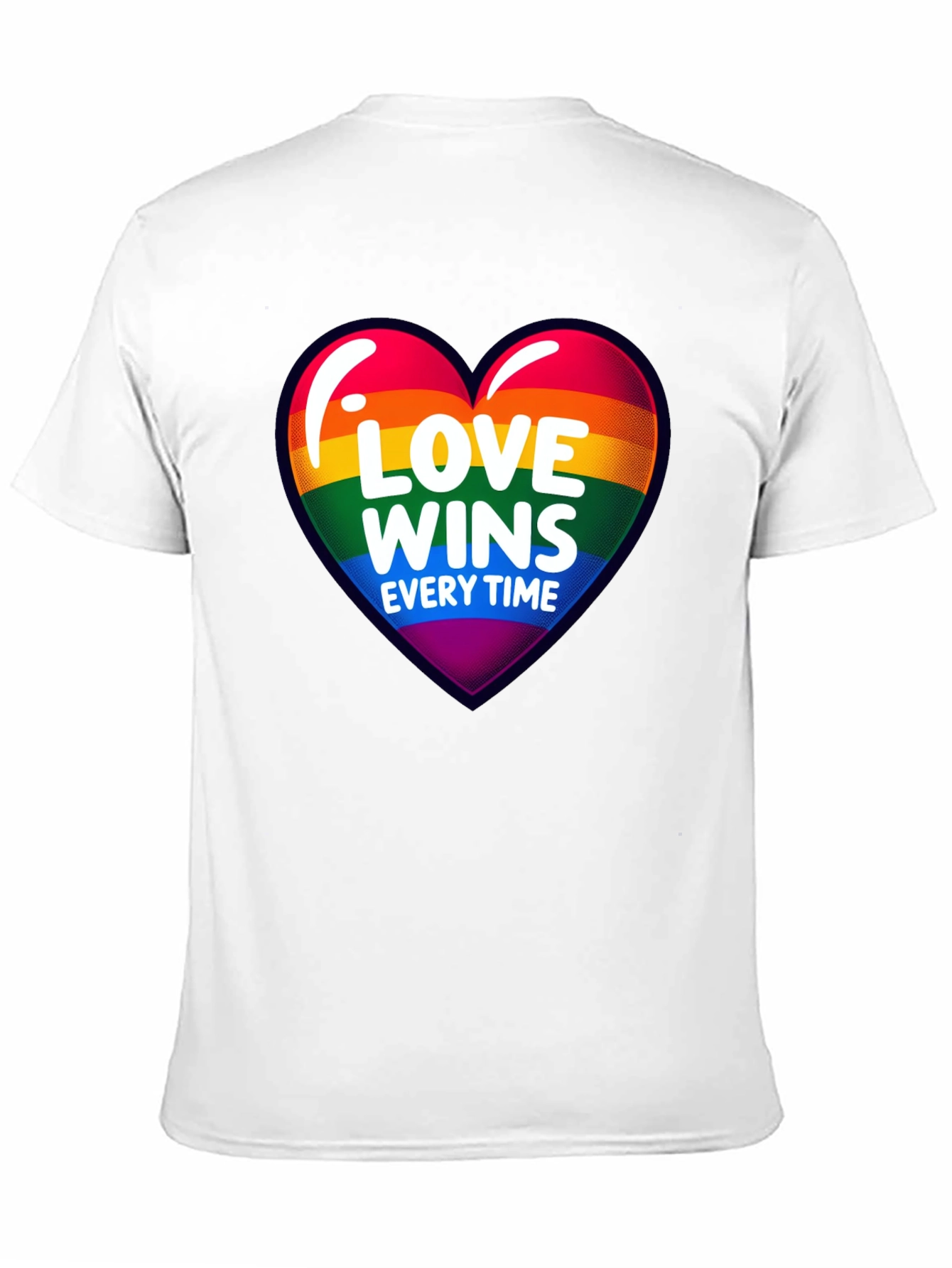 Love Wins Every Time Rainbow Heart T-Shirt