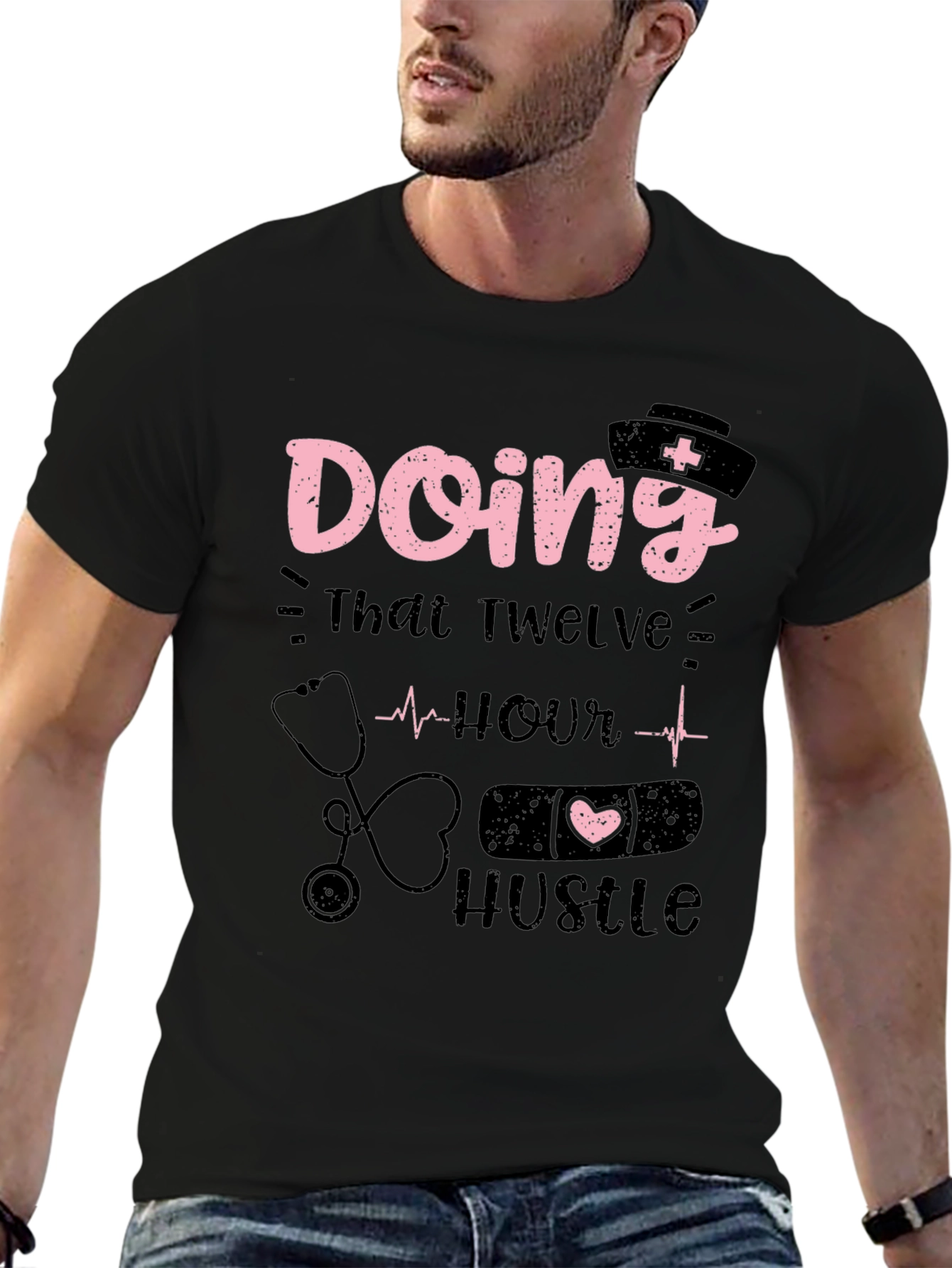 Nurse 12-Hour Hustle Graphic Tee