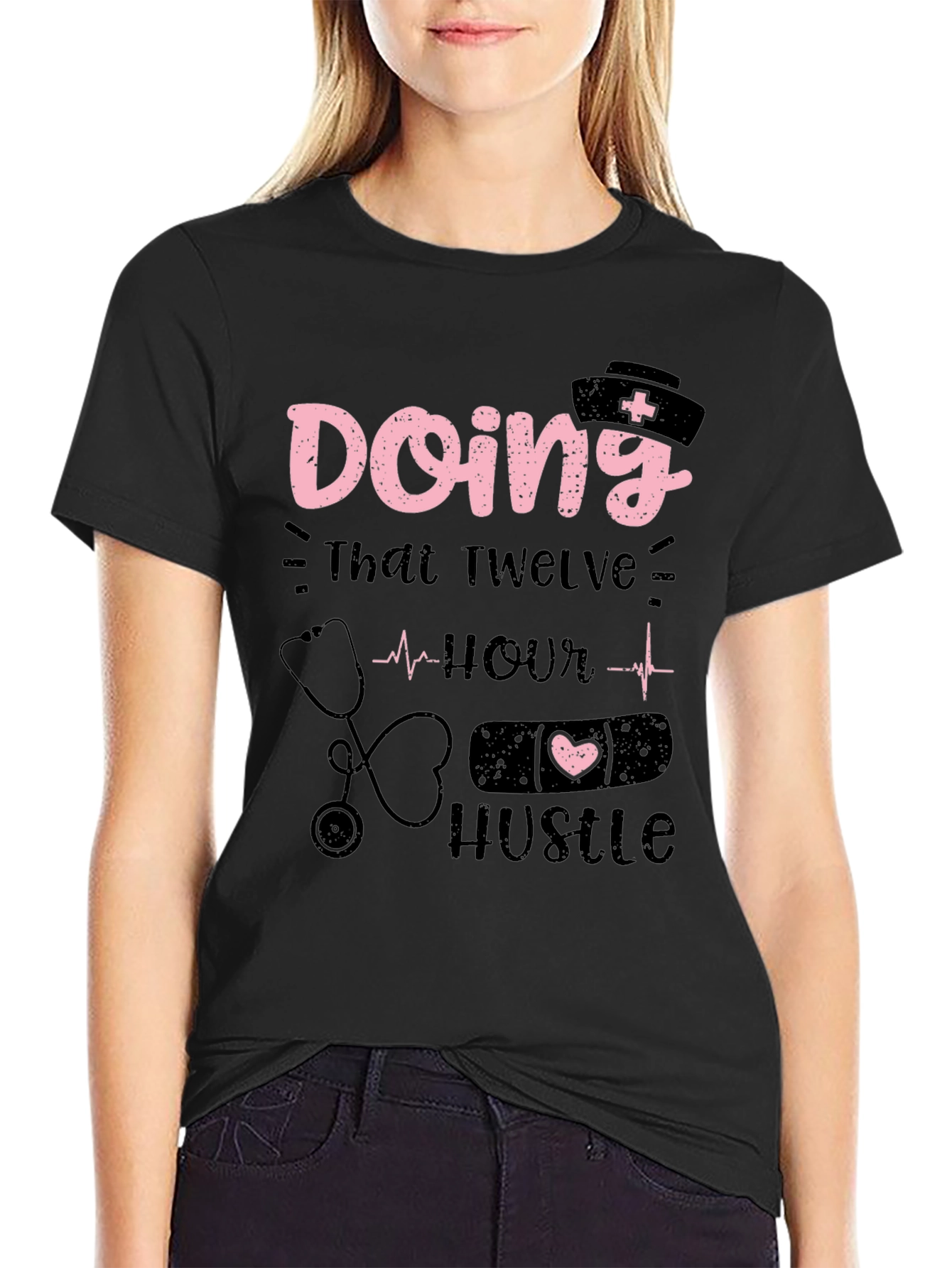 Nurse 12-Hour Hustle Graphic Tee