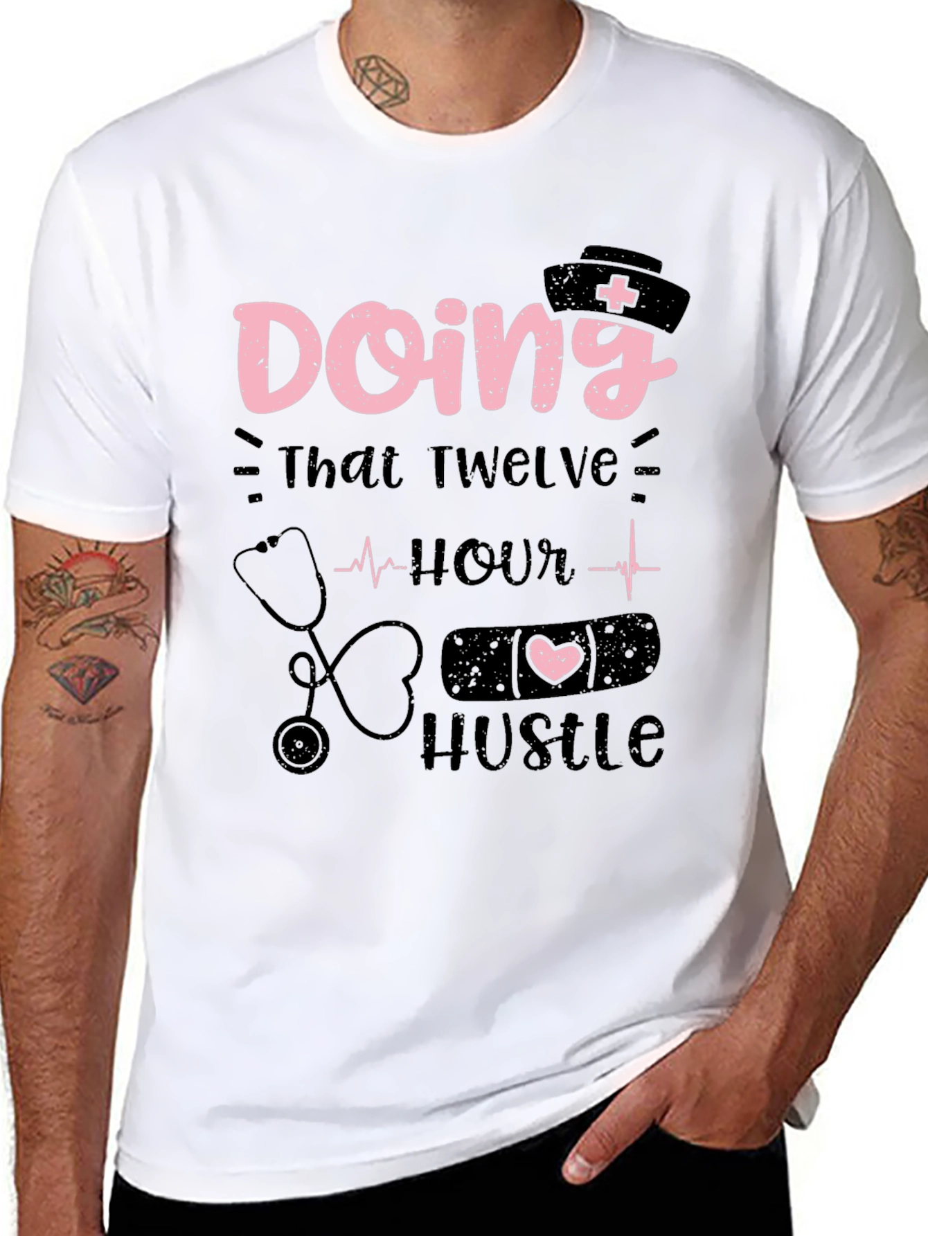 Nurse 12-Hour Hustle Graphic Tee