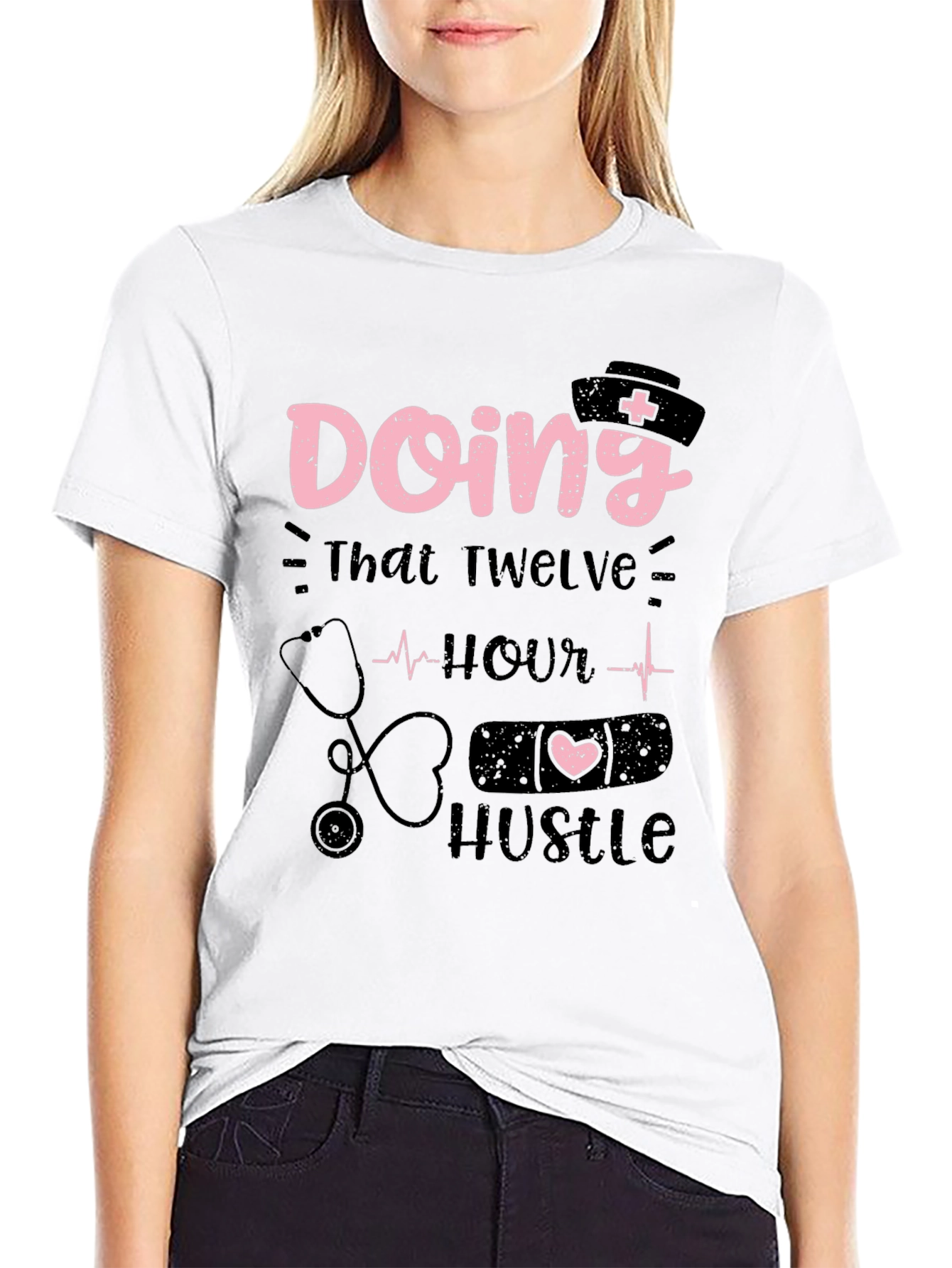 Nurse 12-Hour Hustle Graphic Tee