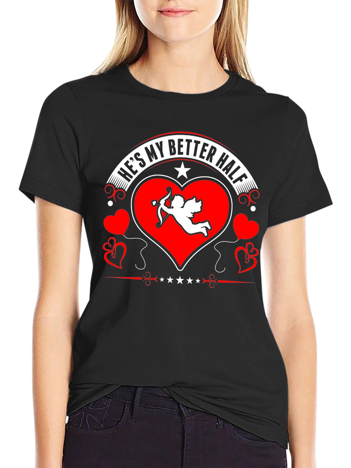 Hes My Better Half Valentines Day T-Shirt