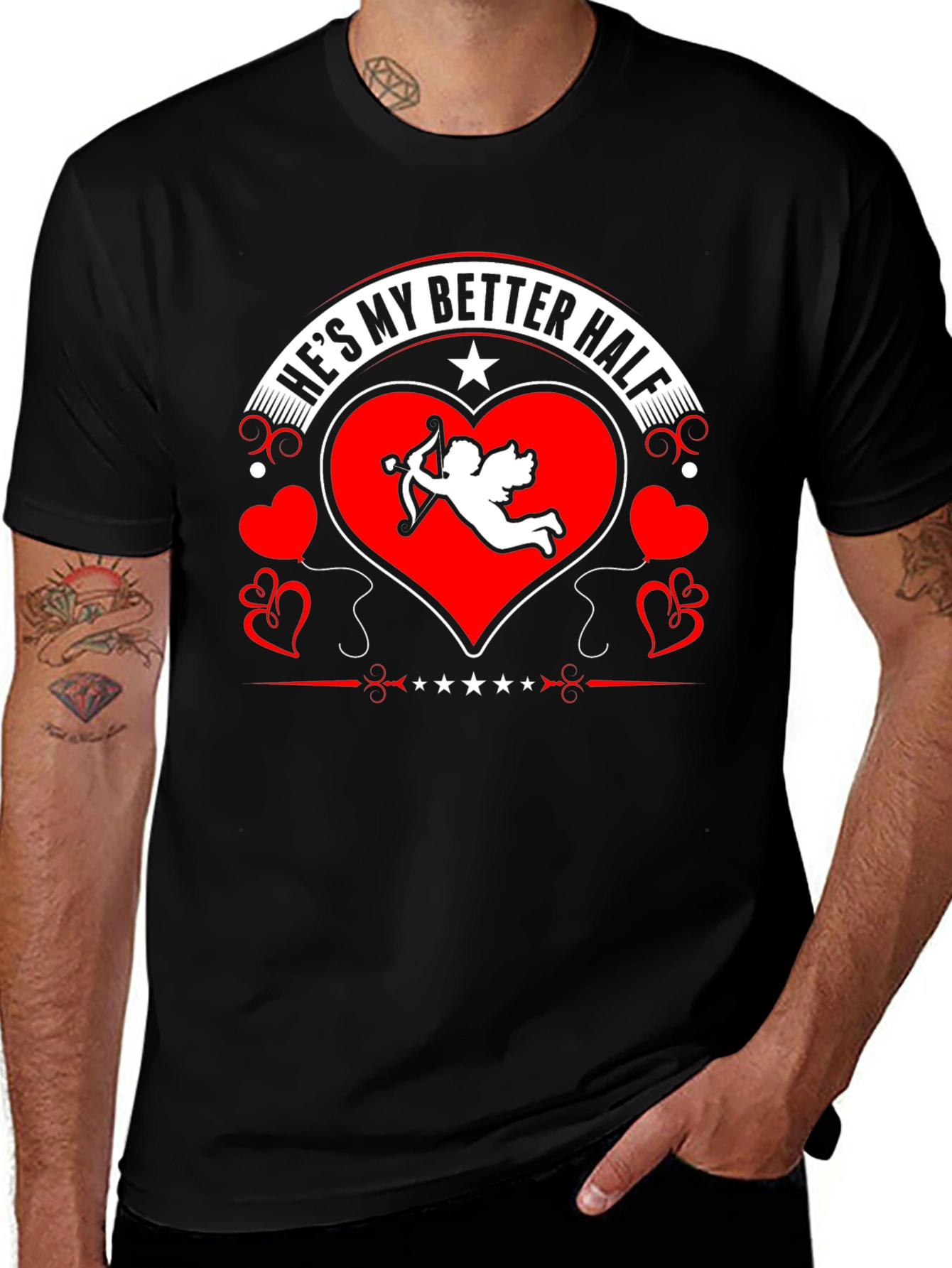 Hes My Better Half Valentines Day T-Shirt