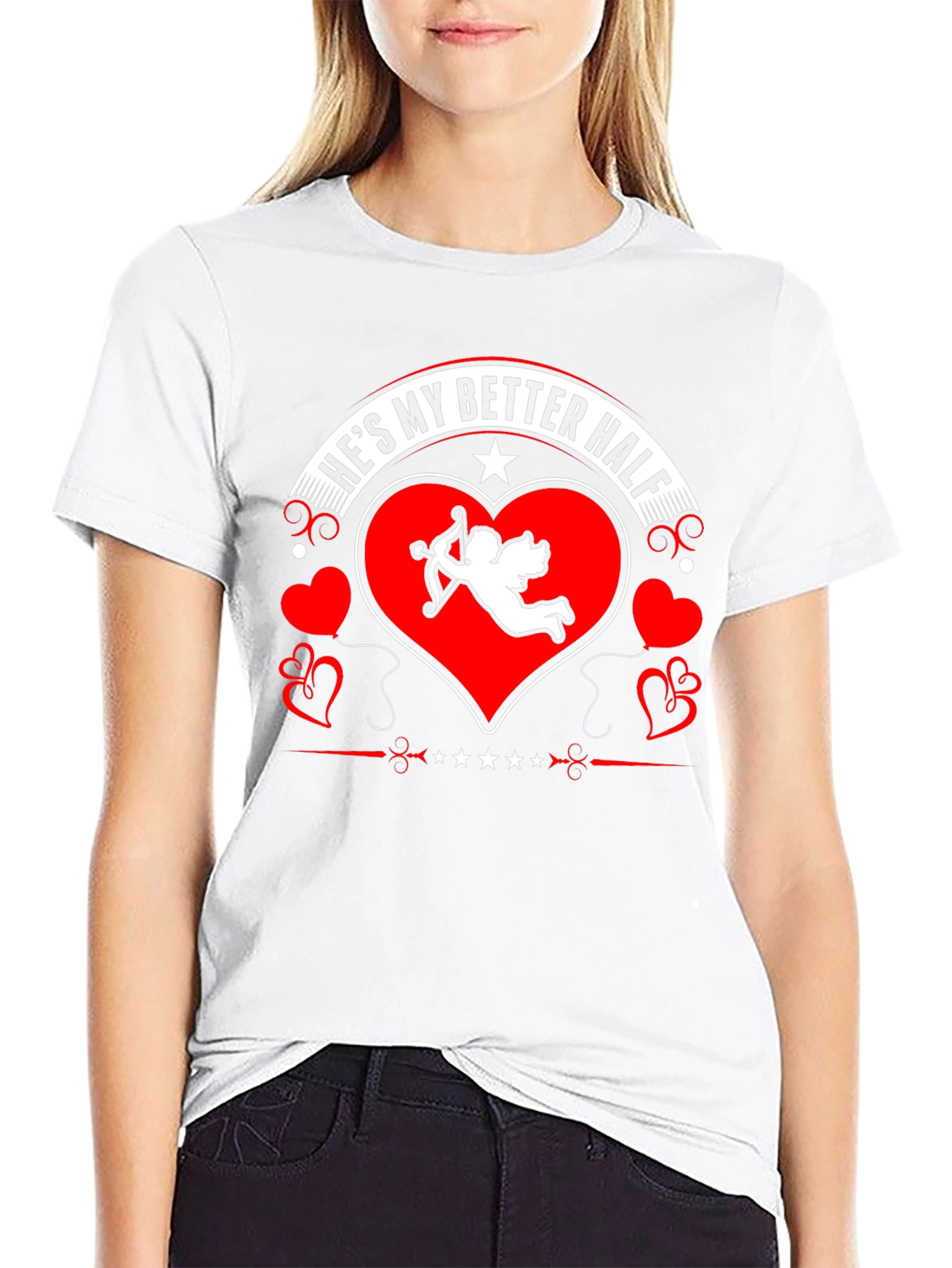 Hes My Better Half Valentines Day T-Shirt