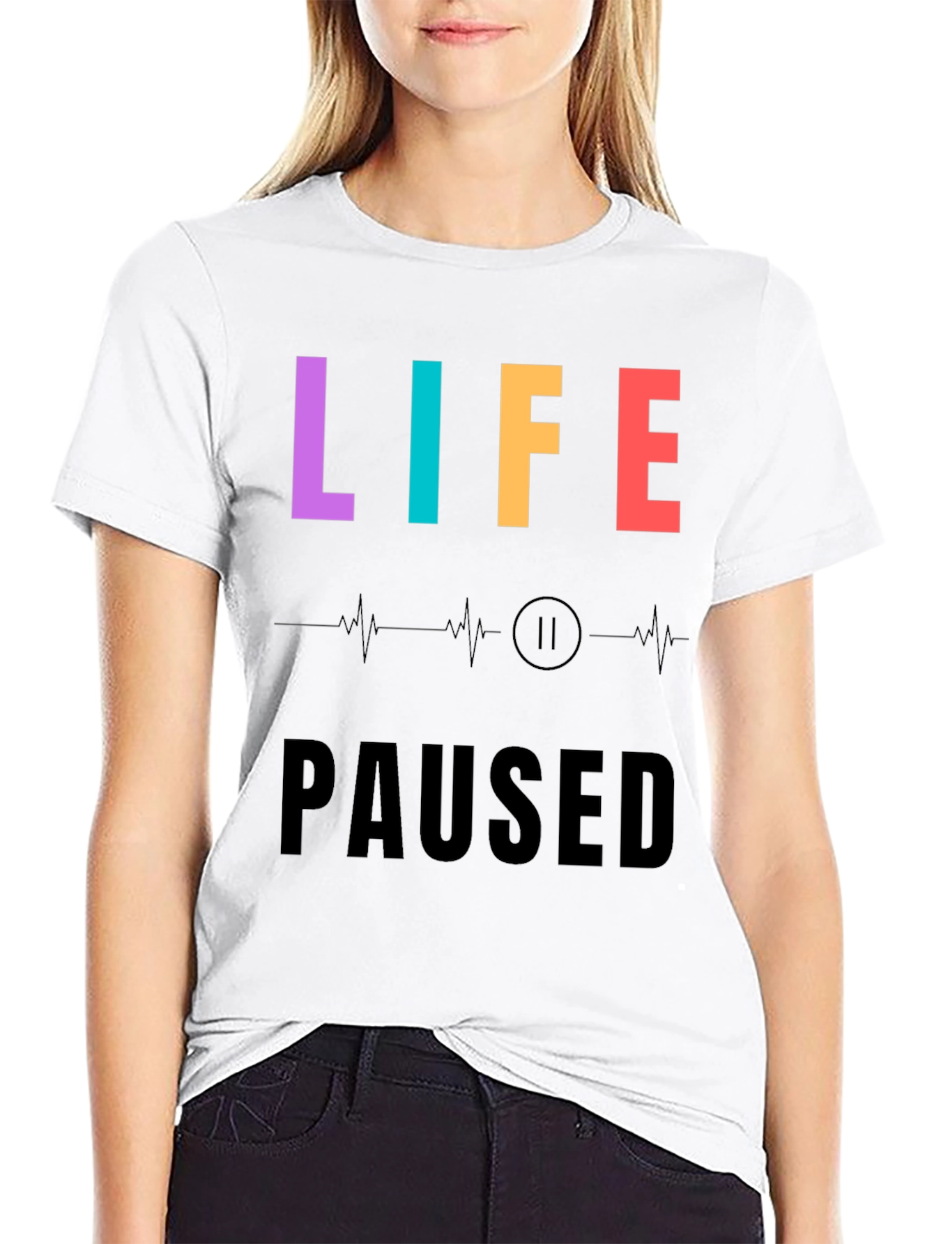 Life Paused Funny Graphic Tee