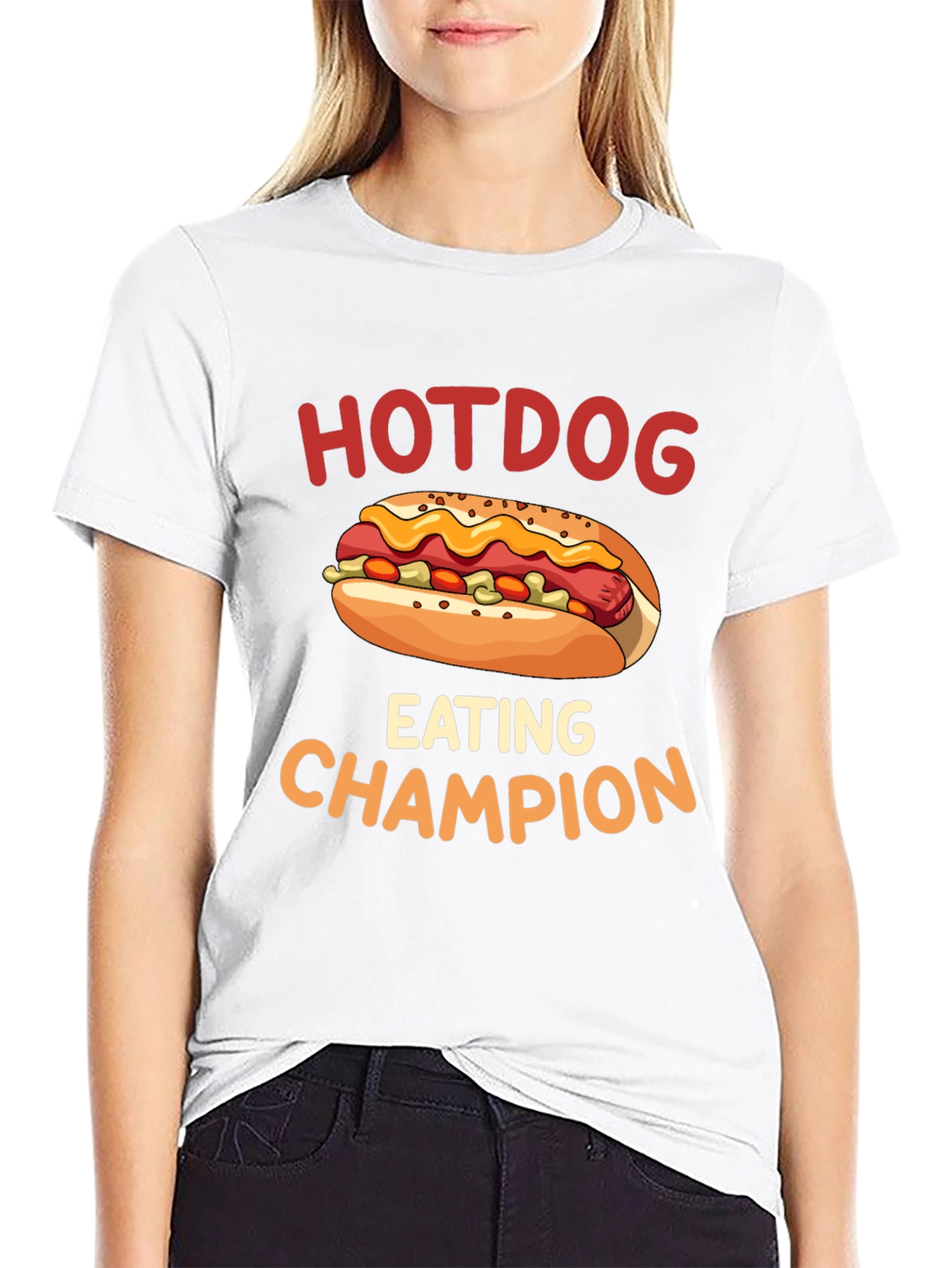 Hotdog Eating Champion Graphic T-Shirt