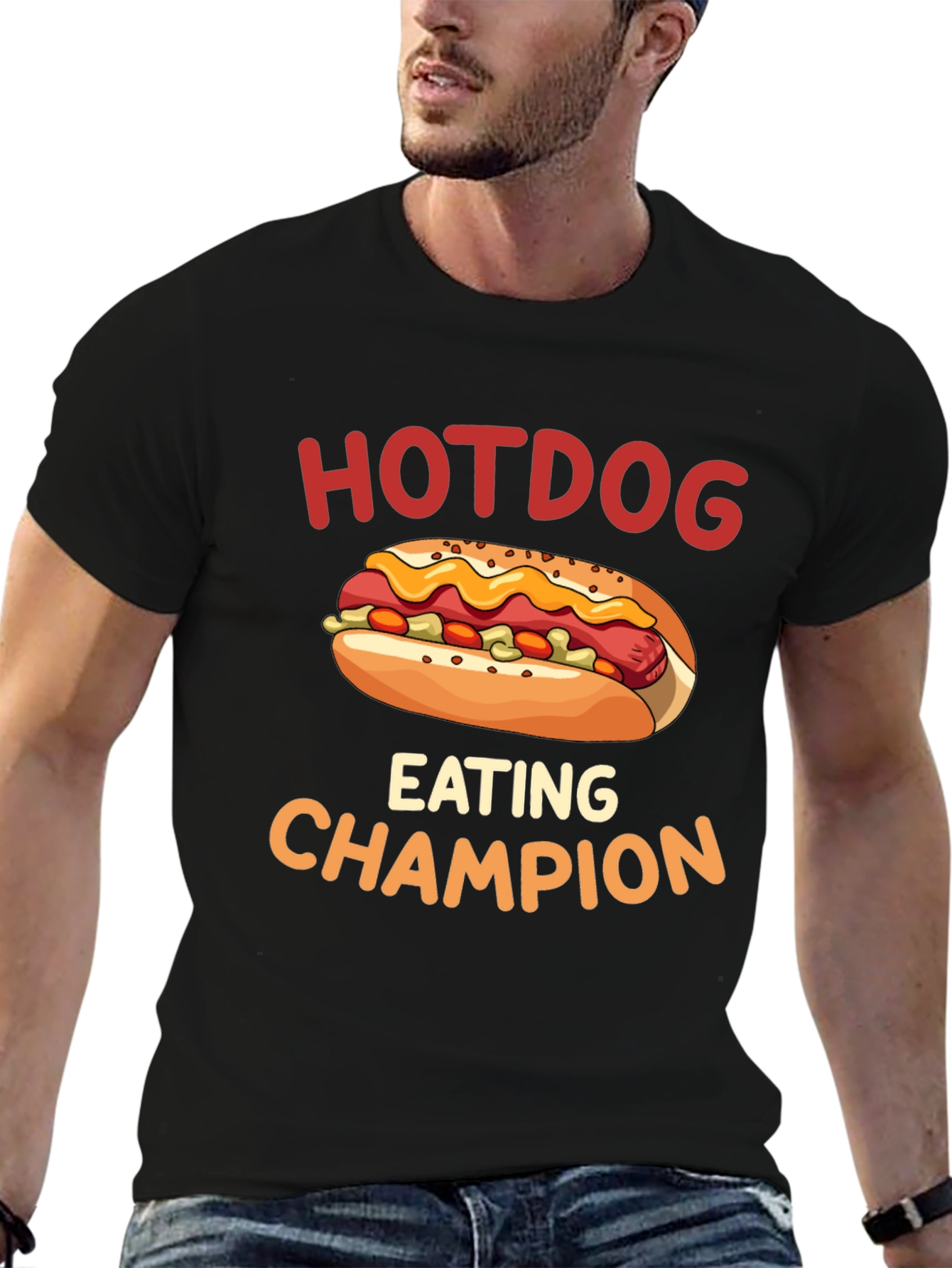 Hotdog Eating Champion Graphic T-Shirt