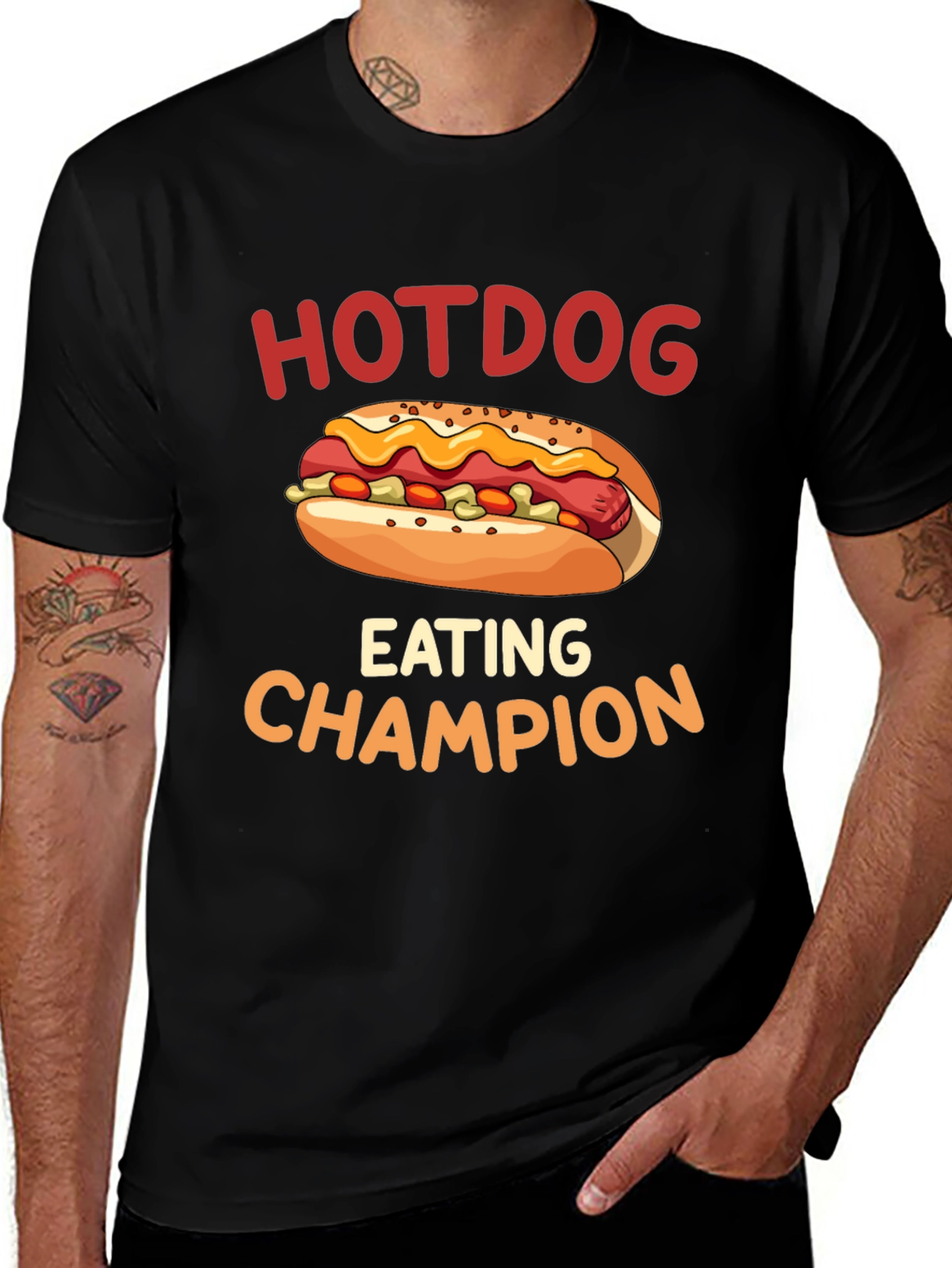 Hotdog Eating Champion Graphic T-Shirt