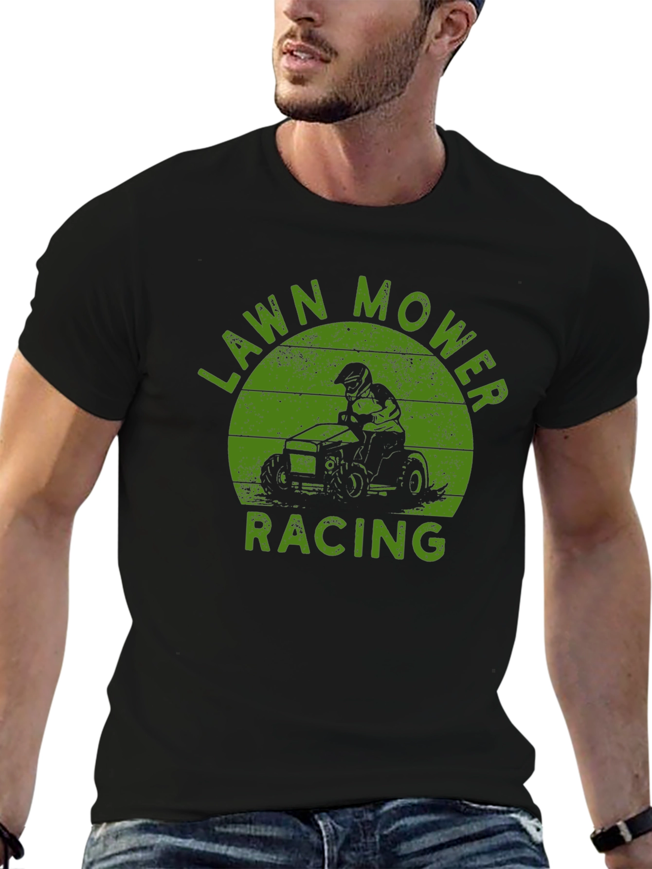 Lawn Mower Racing T-Shirt - Cool Graphic Tee