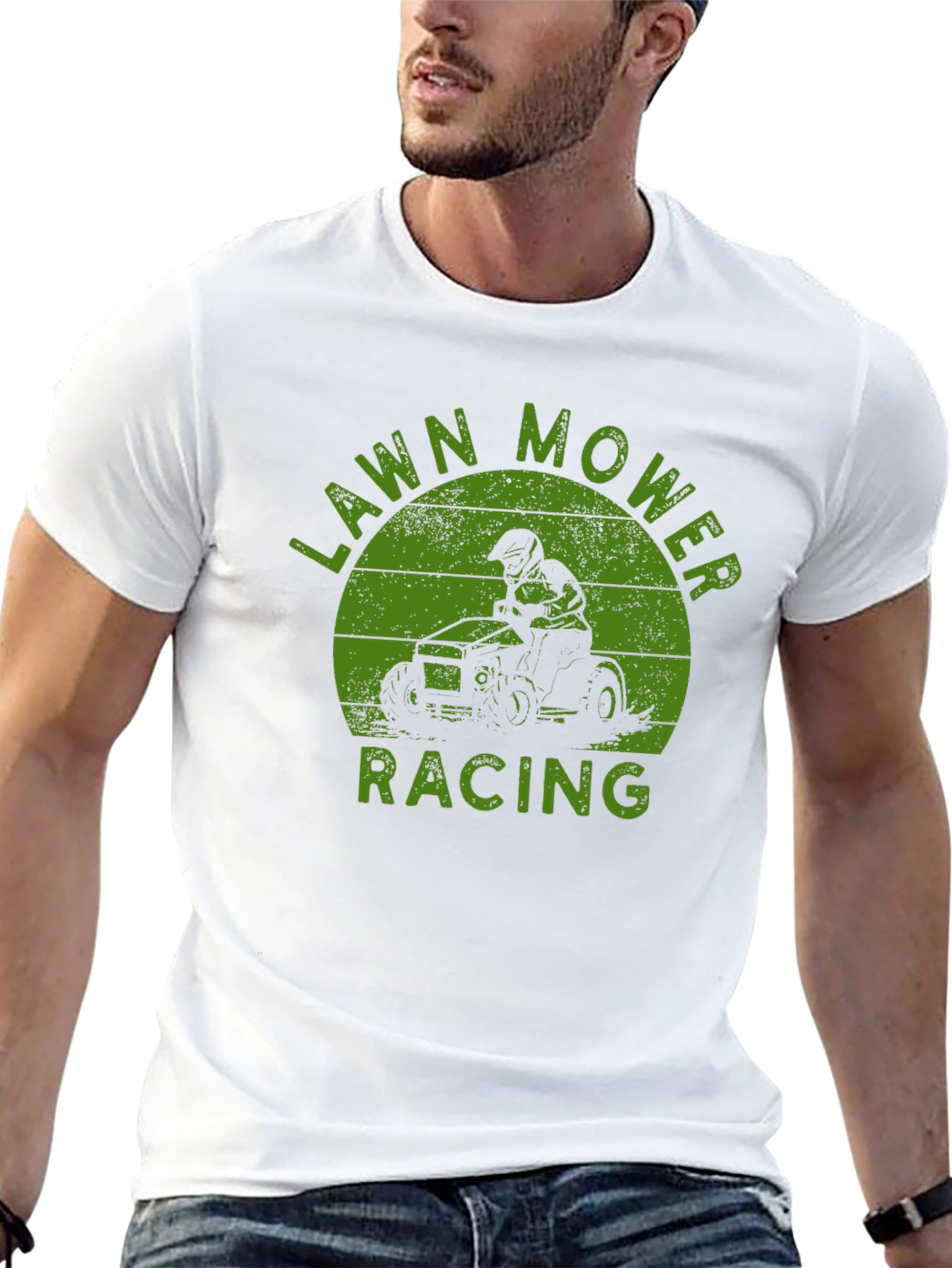Lawn Mower Racing T-Shirt - Cool Graphic Tee