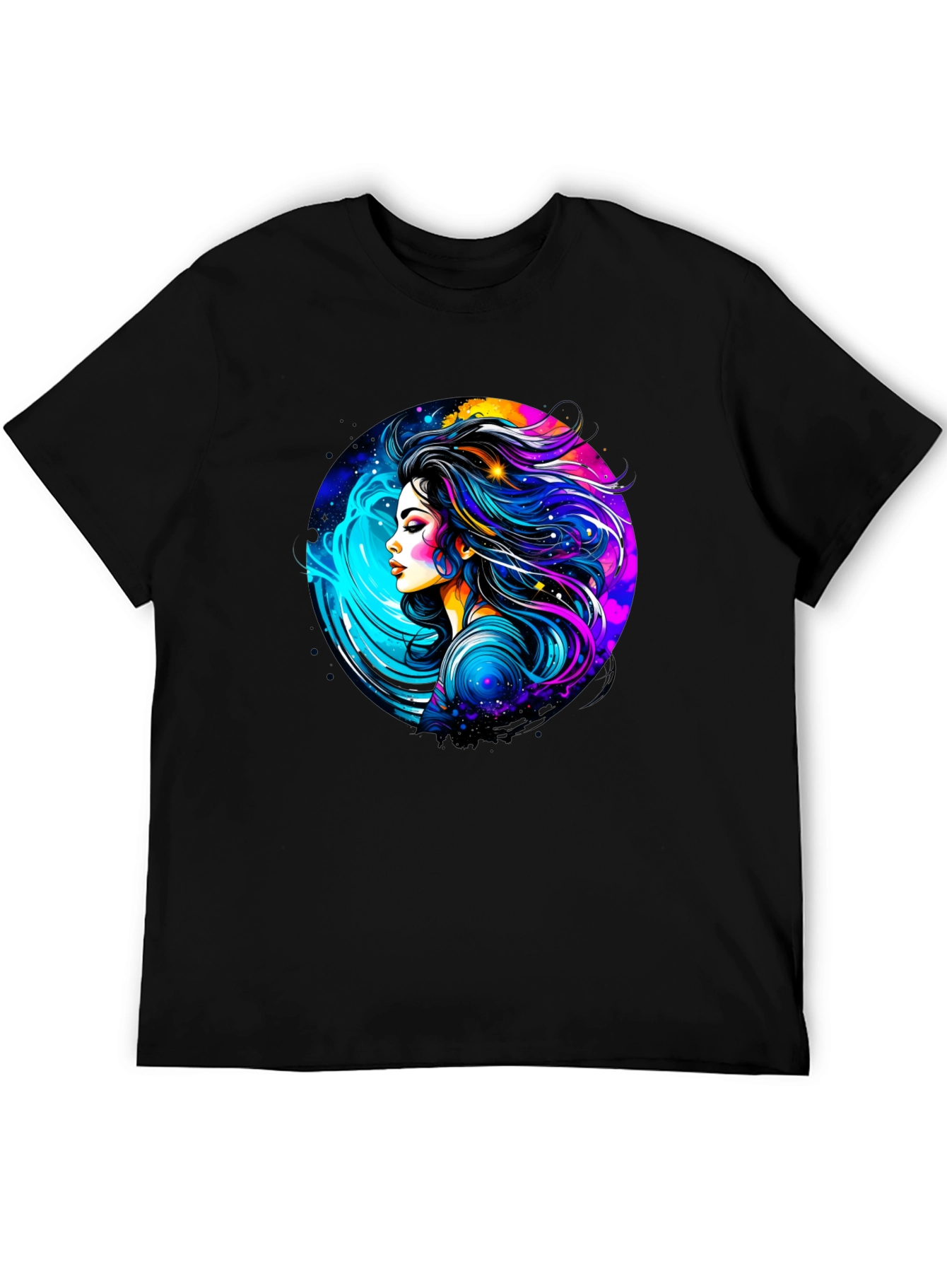 Cosmic Woman Graphic Tee - Modern Art Print