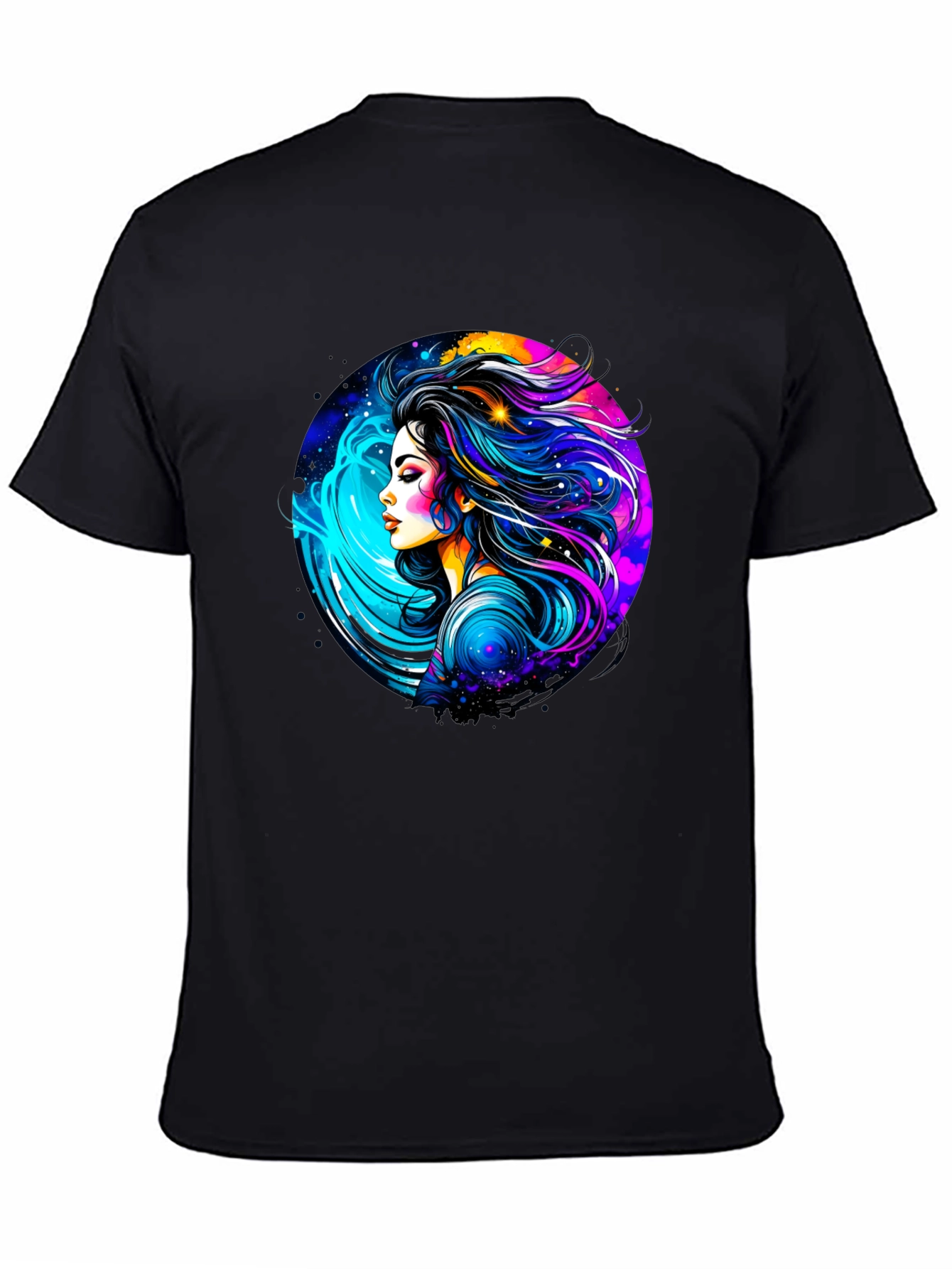 Cosmic Woman Graphic Tee - Modern Art Print