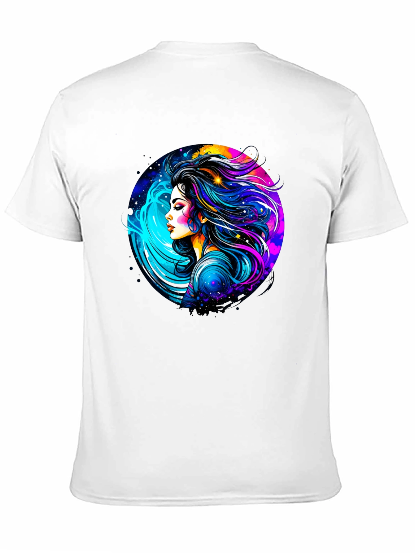 Cosmic Woman Graphic Tee - Modern Art Print
