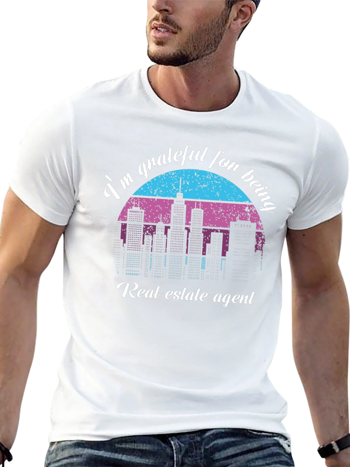 Grateful Real Estate Agent Black T-Shirt