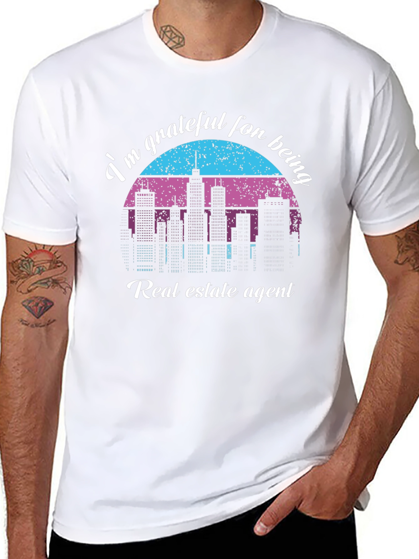 Grateful Real Estate Agent Black T-Shirt