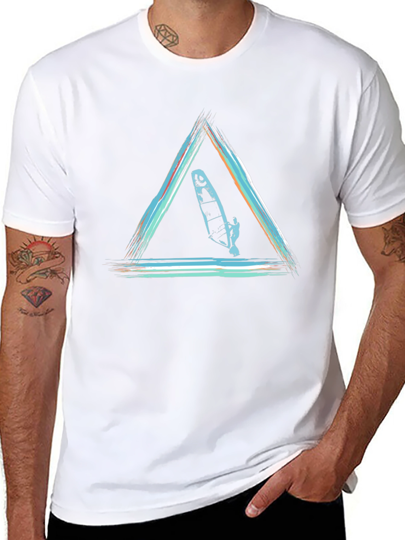 Abstract Windsurfer Graphic Tee