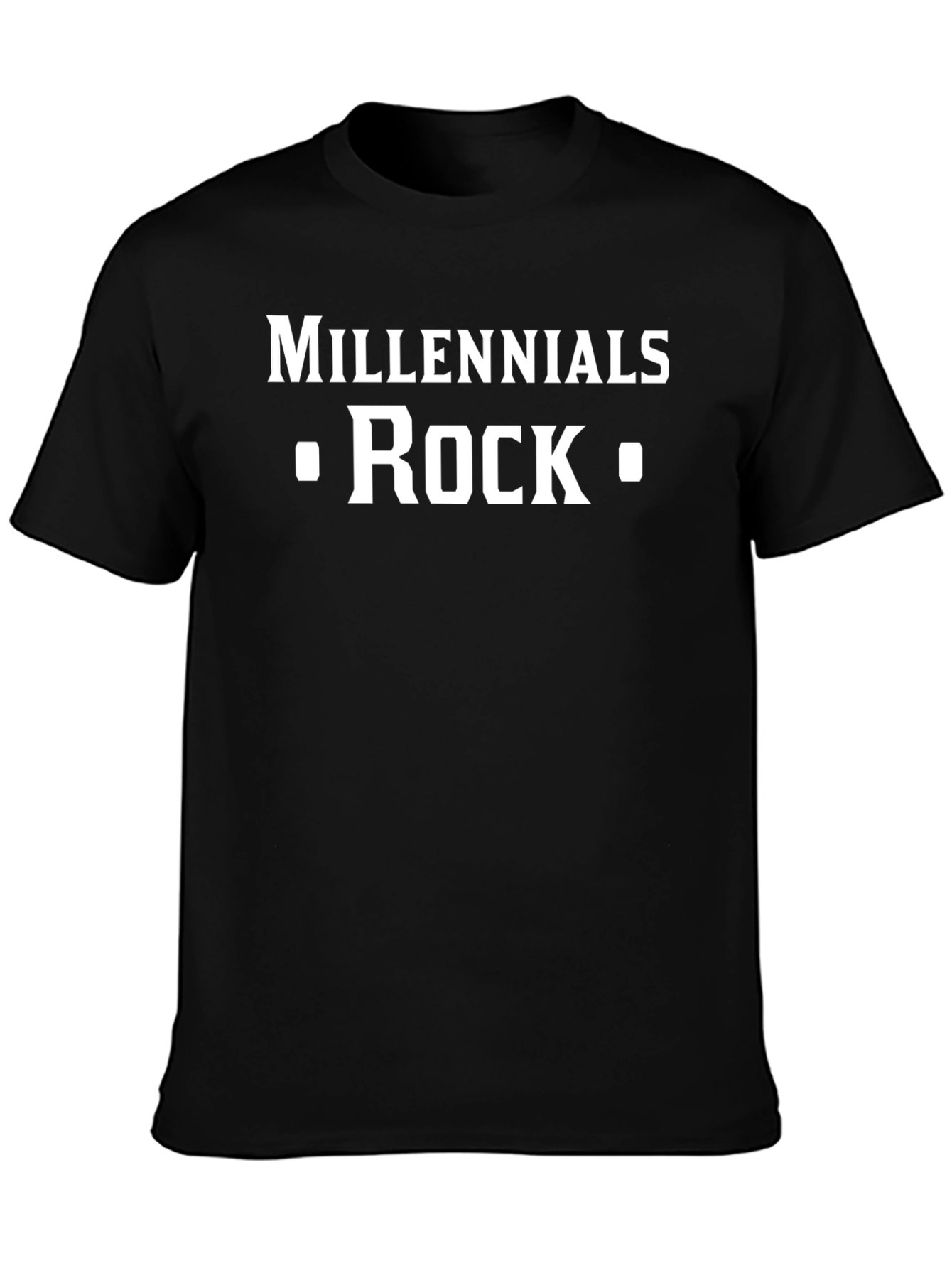 Millennials Rock Black T-Shirt