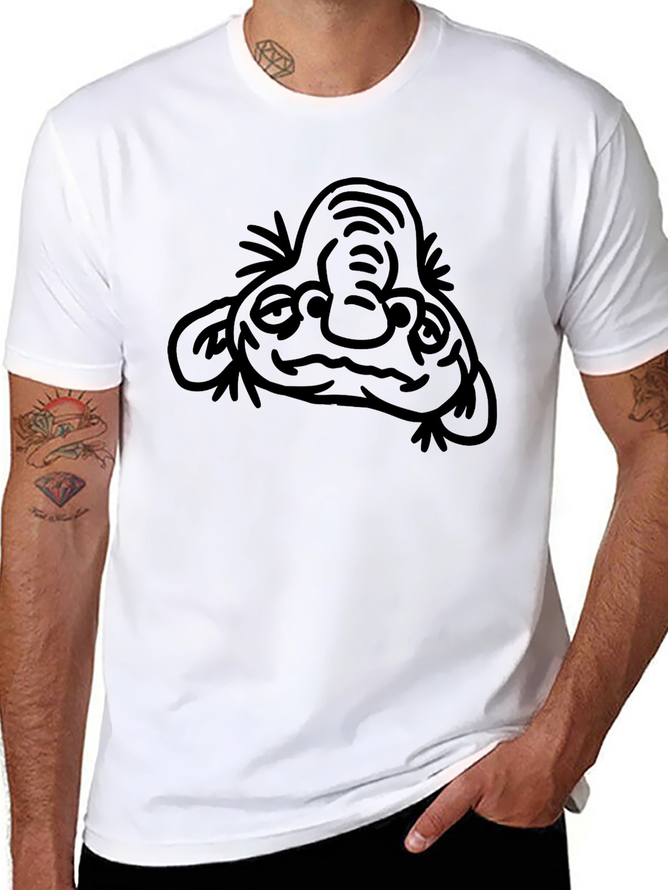 Unusual Black Graphic Tee