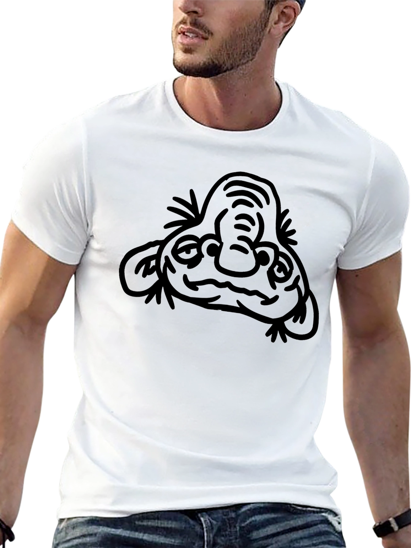 Unusual Black Graphic Tee