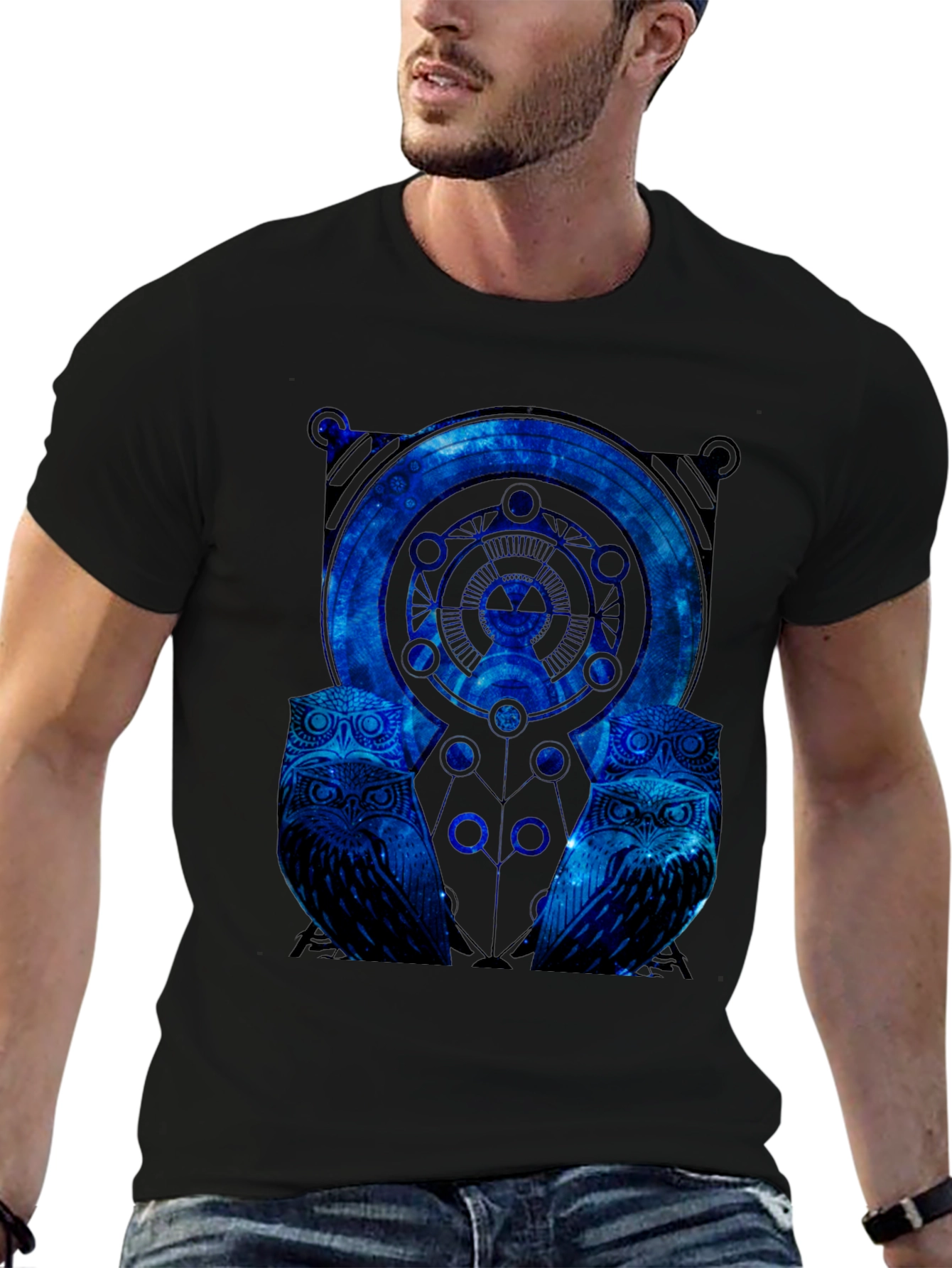 Cosmic Owl Graphic T-Shirt
