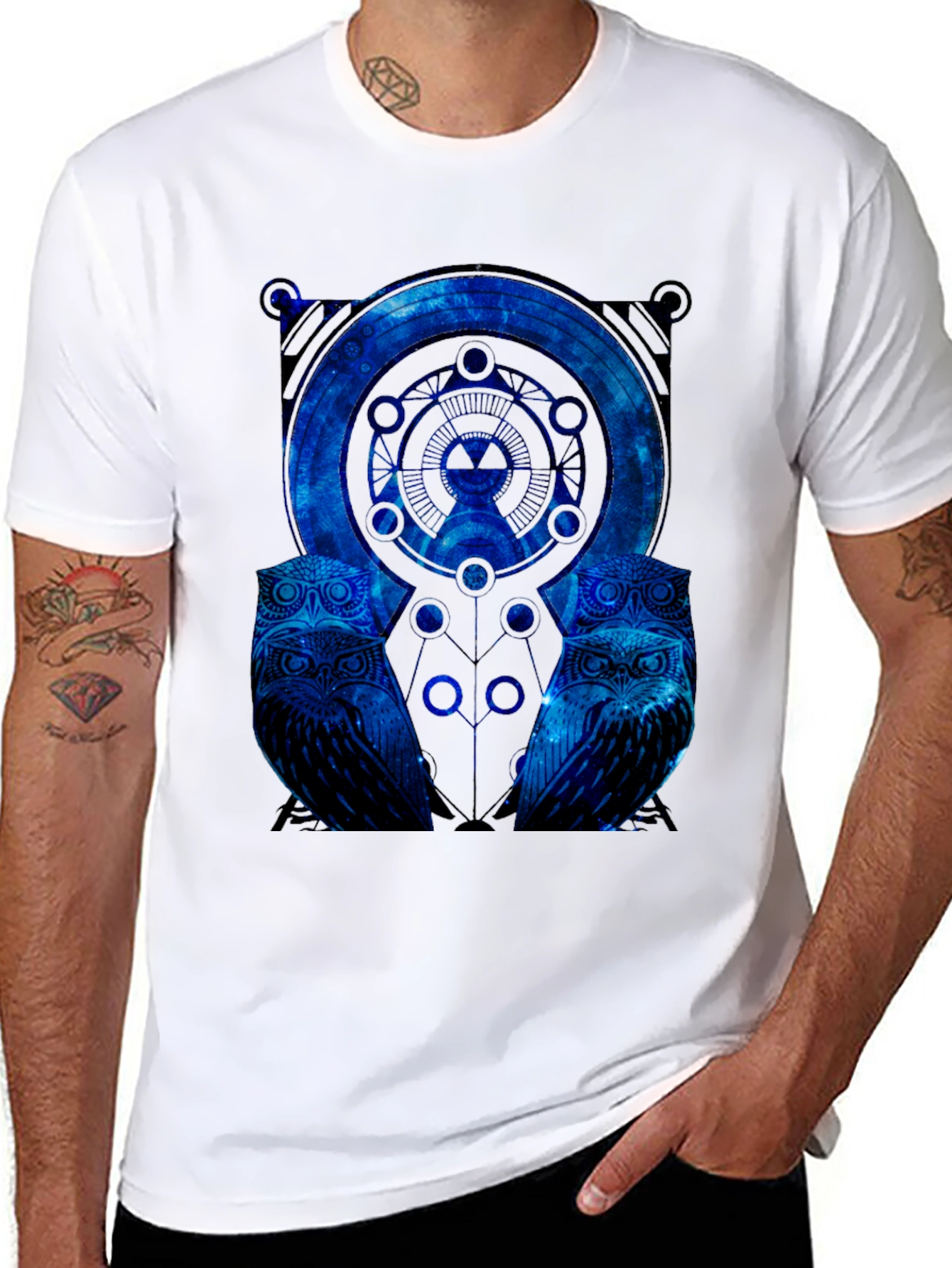 Cosmic Owl Graphic T-Shirt