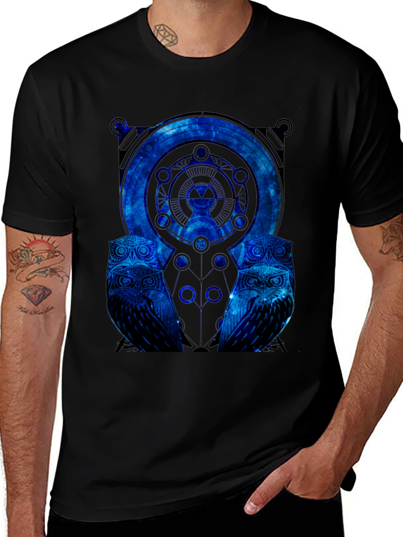 Cosmic Owl Graphic T-Shirt