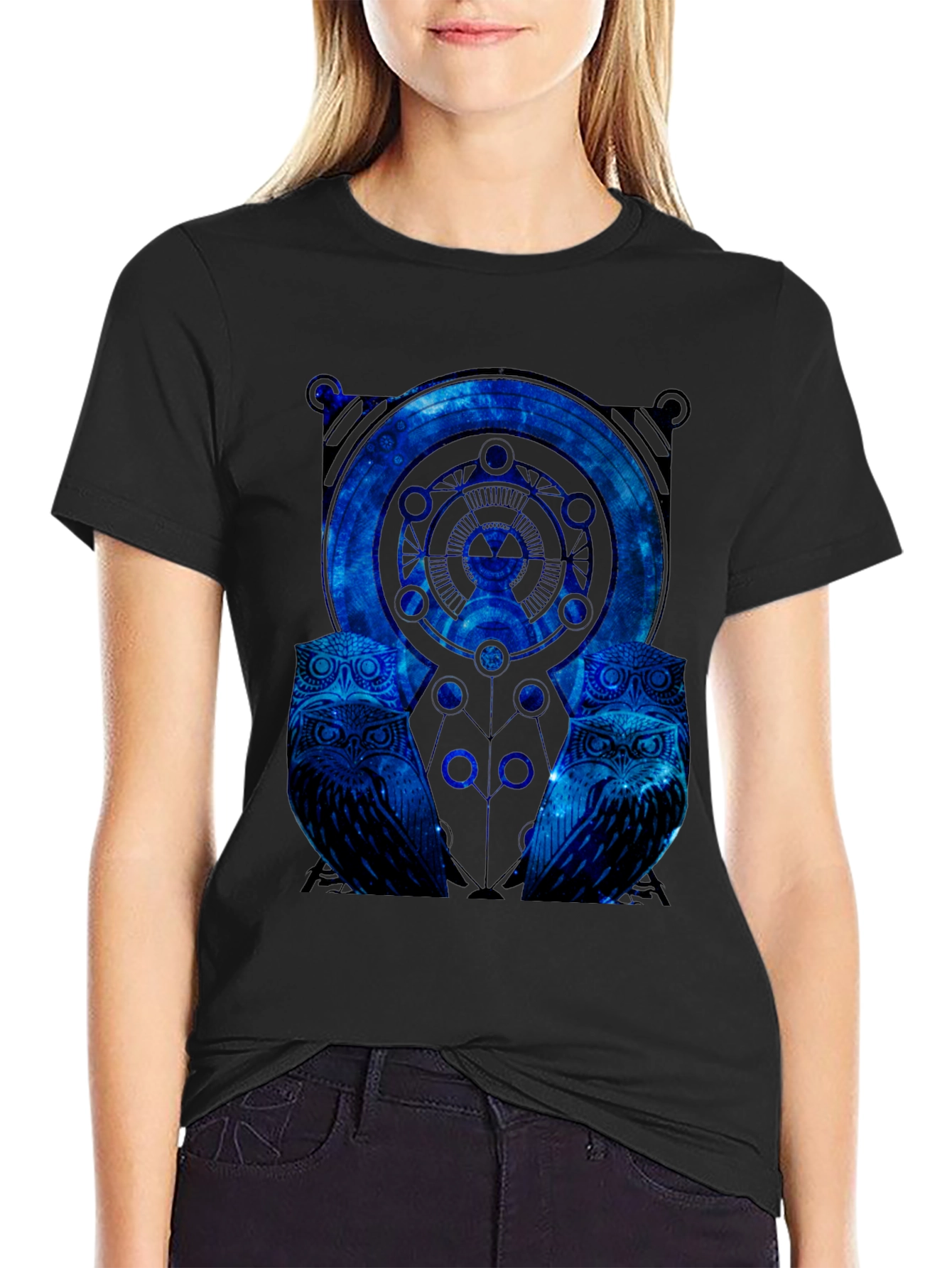 Cosmic Owl Graphic T-Shirt