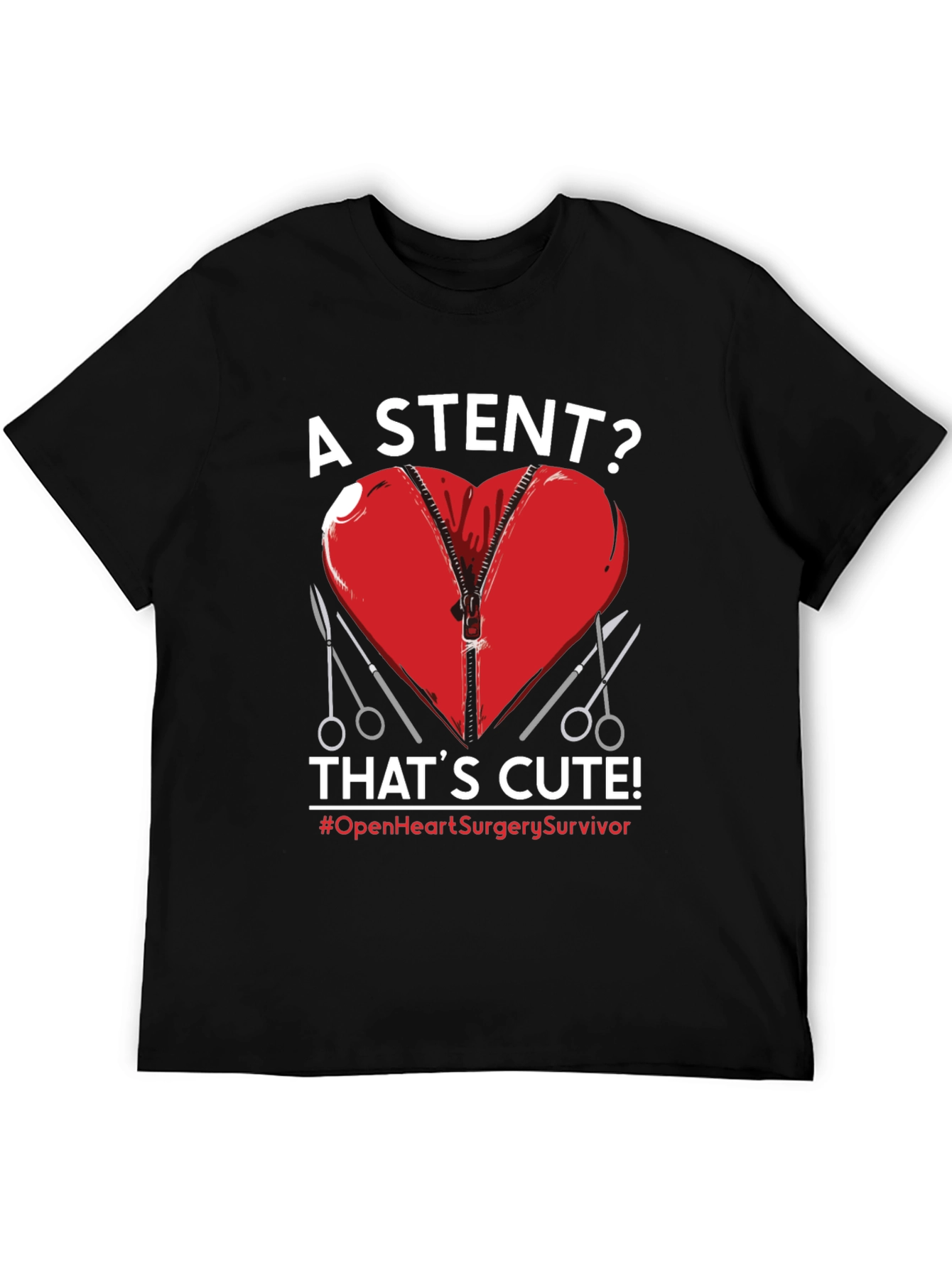 Open Heart Surgery Survivor Graphic Tee
