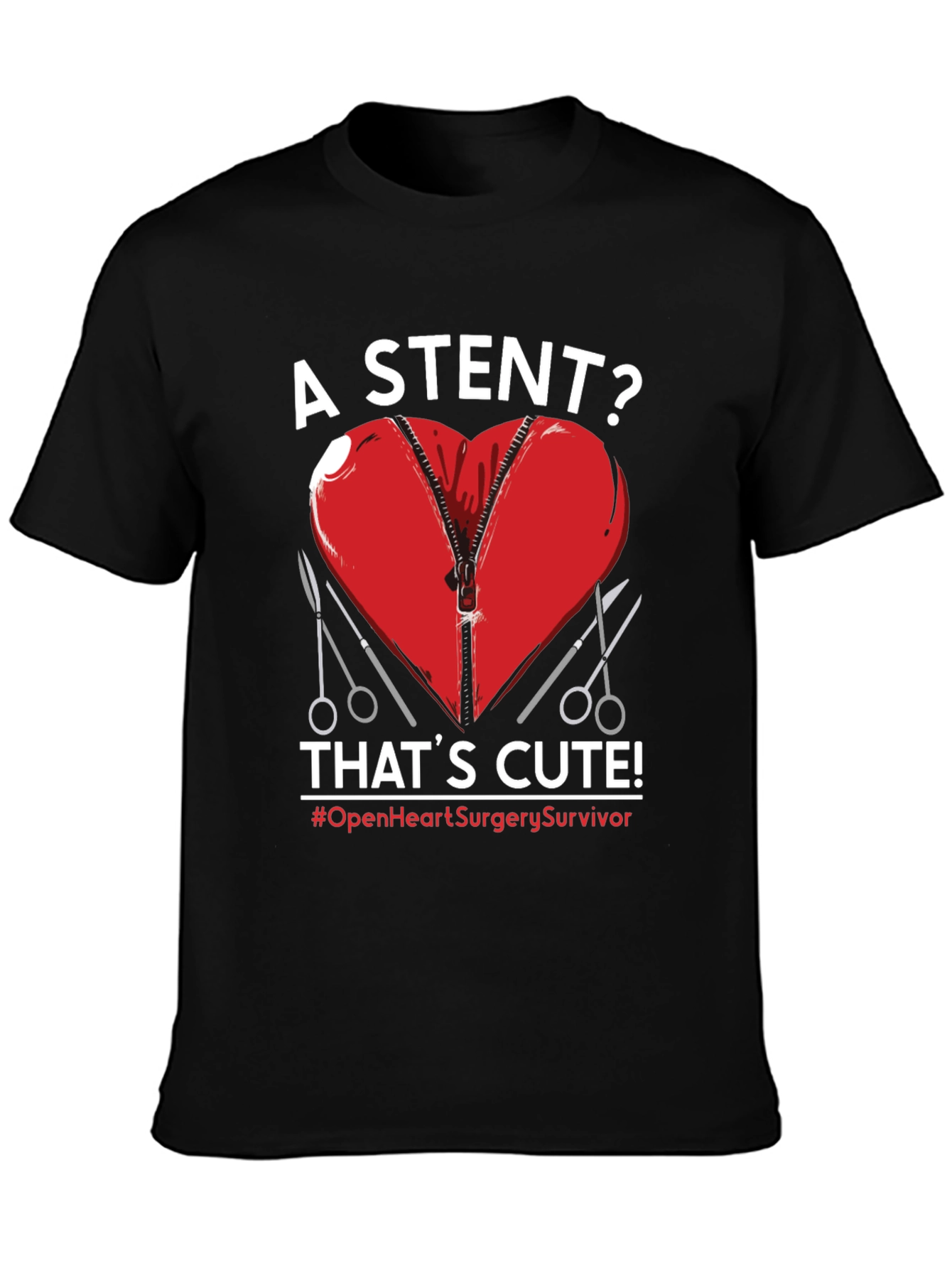 Open Heart Surgery Survivor Graphic Tee